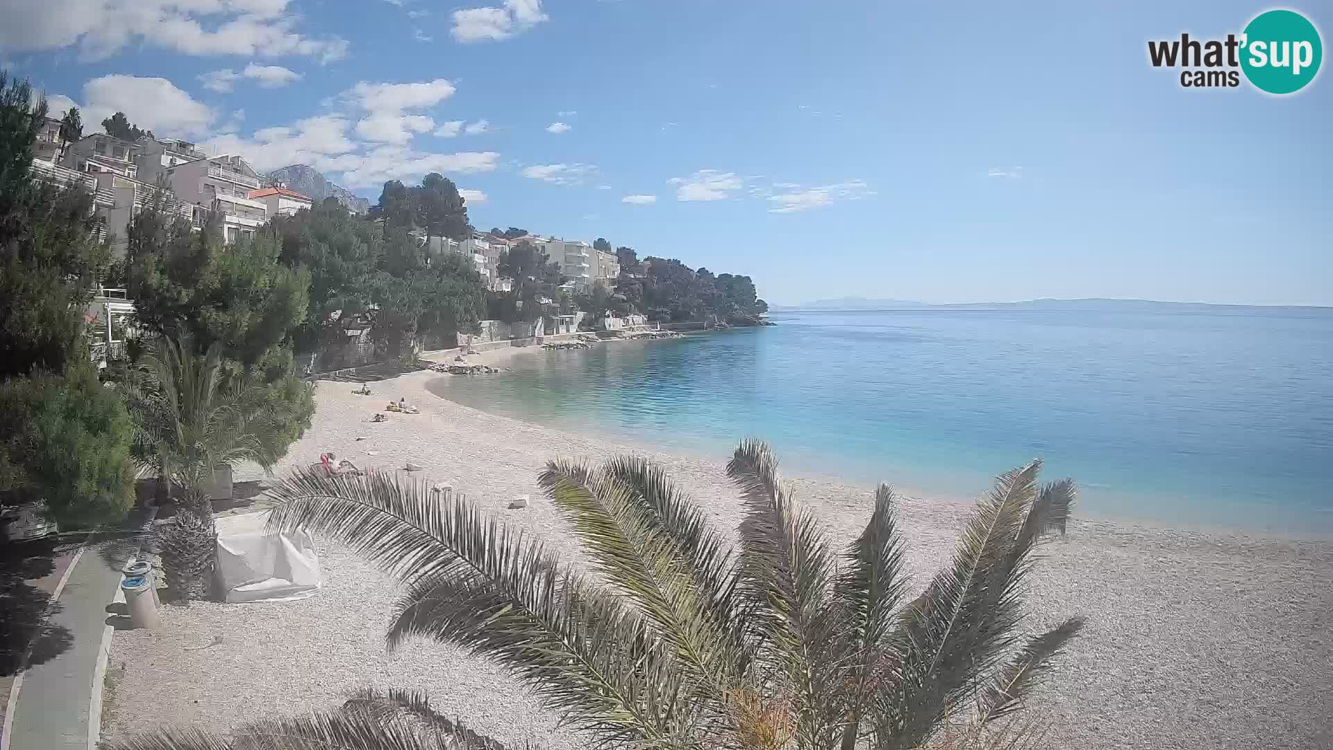 Webcam Plage Lučica Brela – Vue en direct sur la côte adriatique