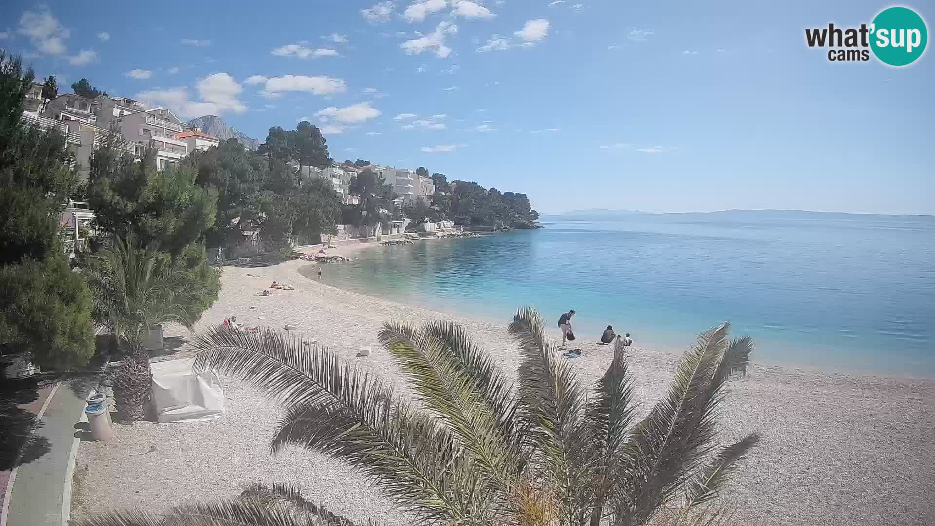 Webcam Spiaggia Lučica Brela – Vista live sulla costa adriatica