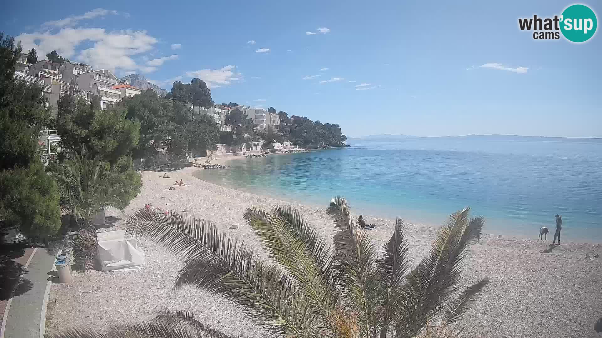 Webcam Lučica Beach Brela – Live View from the Adriatic Coast