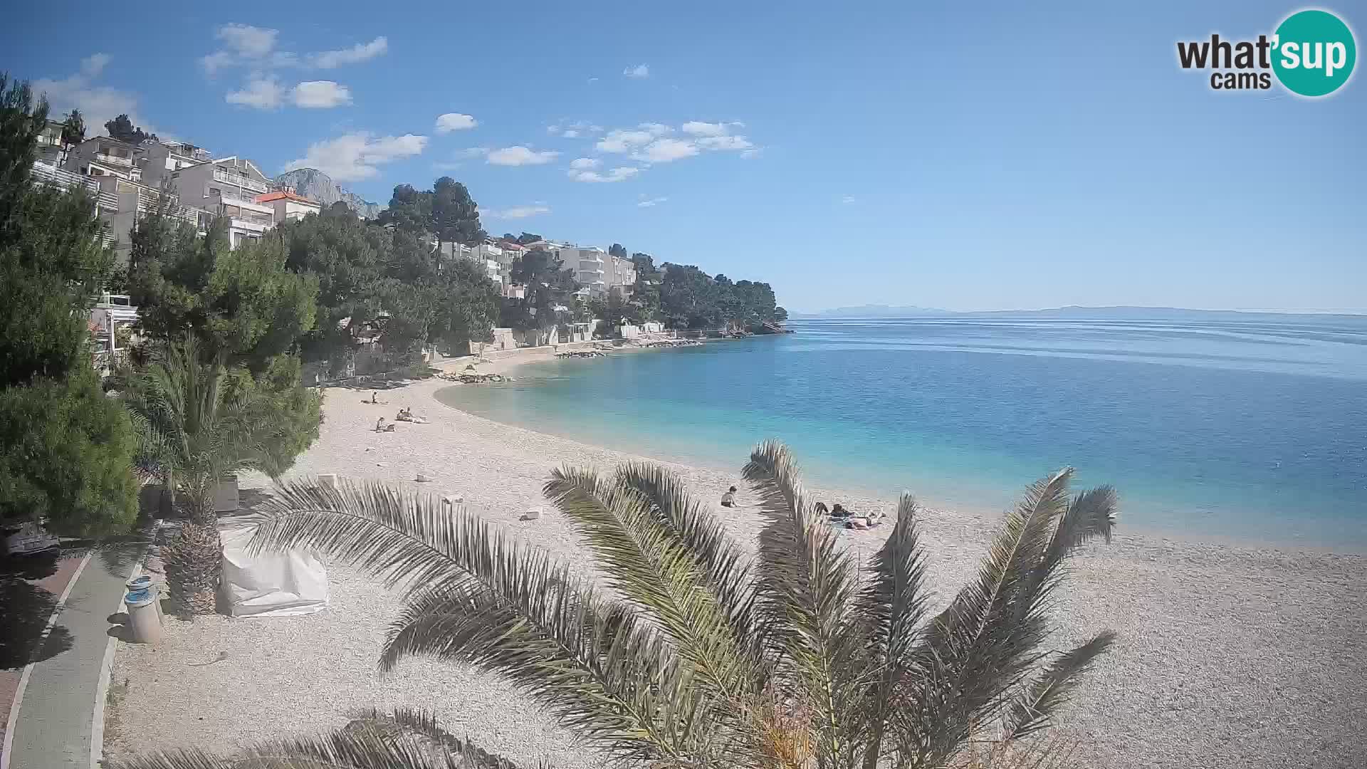 Webcam Spiaggia Lučica Brela – Vista live sulla costa adriatica