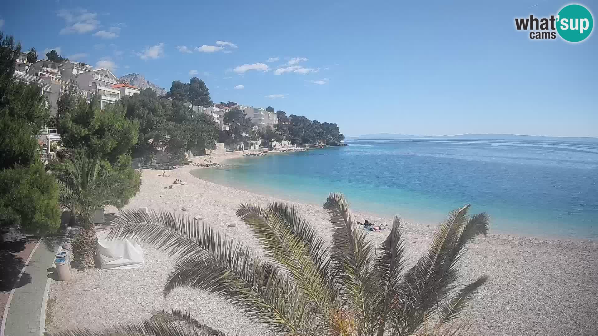 Webcam Spiaggia Lučica Brela – Vista live sulla costa adriatica