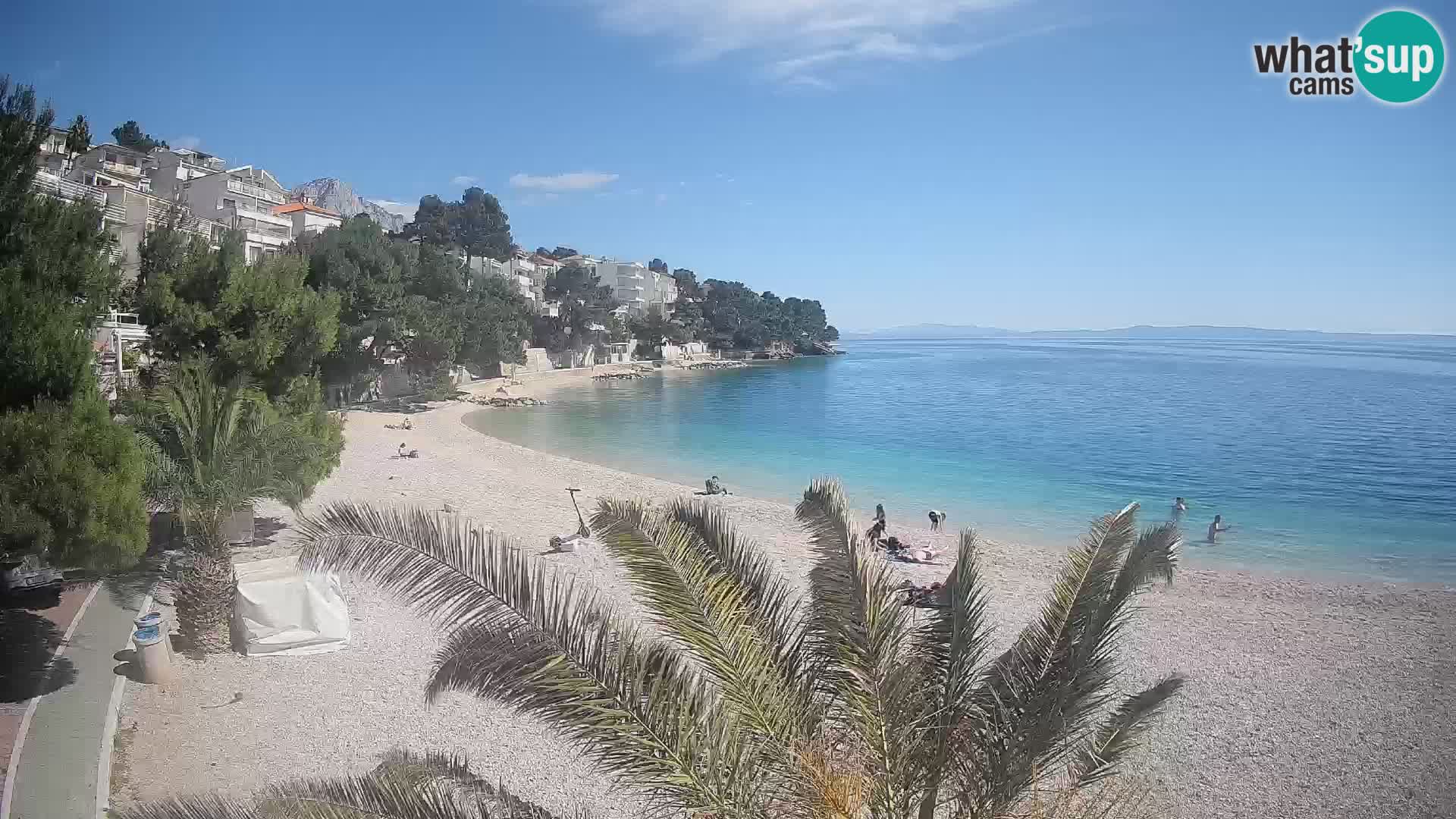 Webcam Playa Lučica Brela – Vista en directo de la costa adriática