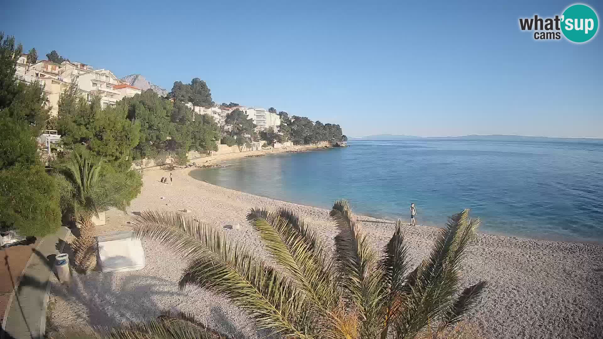Webcam Spiaggia Lučica Brela – Vista live sulla costa adriatica