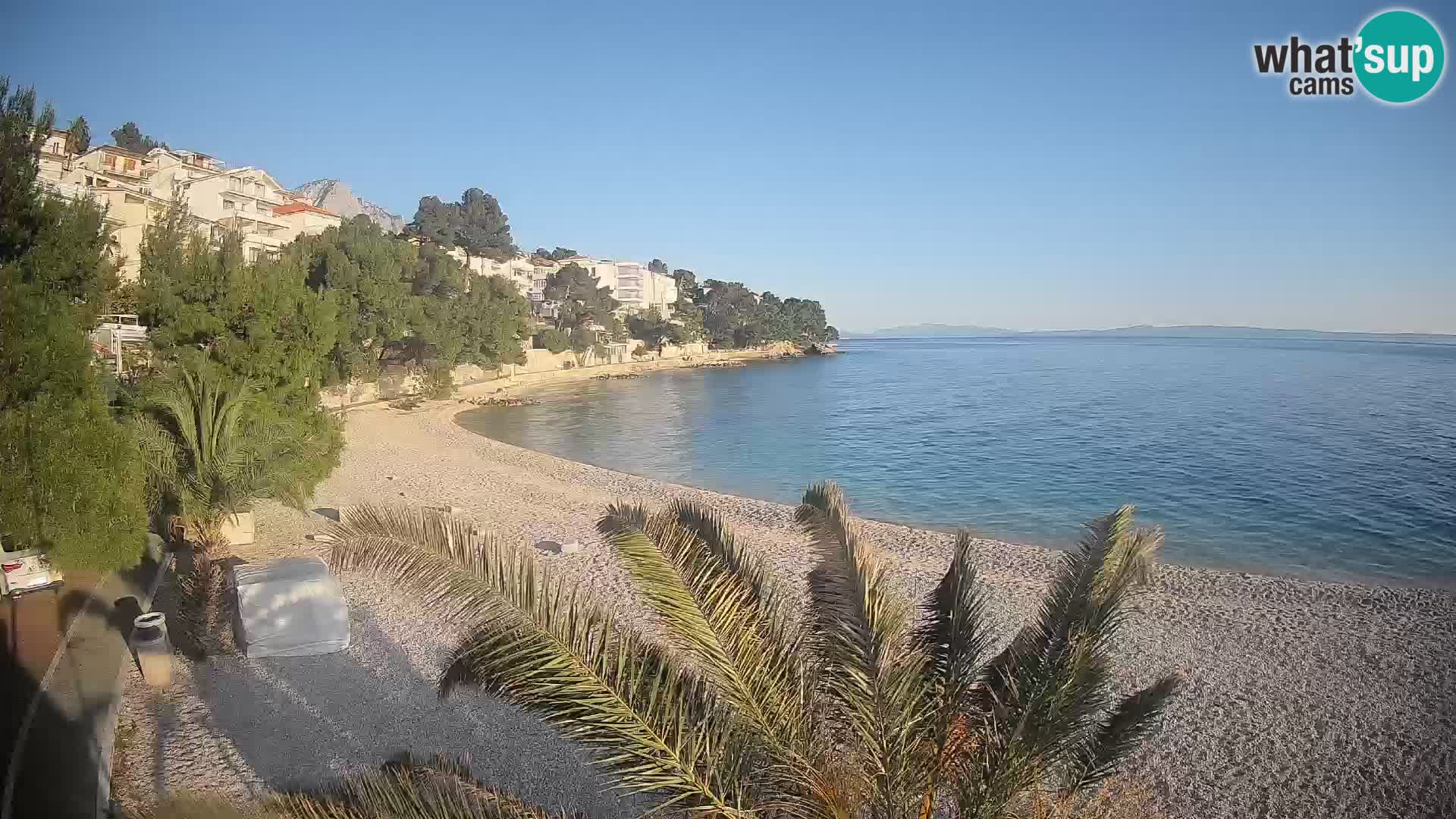 Webcam Spiaggia Lučica Brela – Vista live sulla costa adriatica