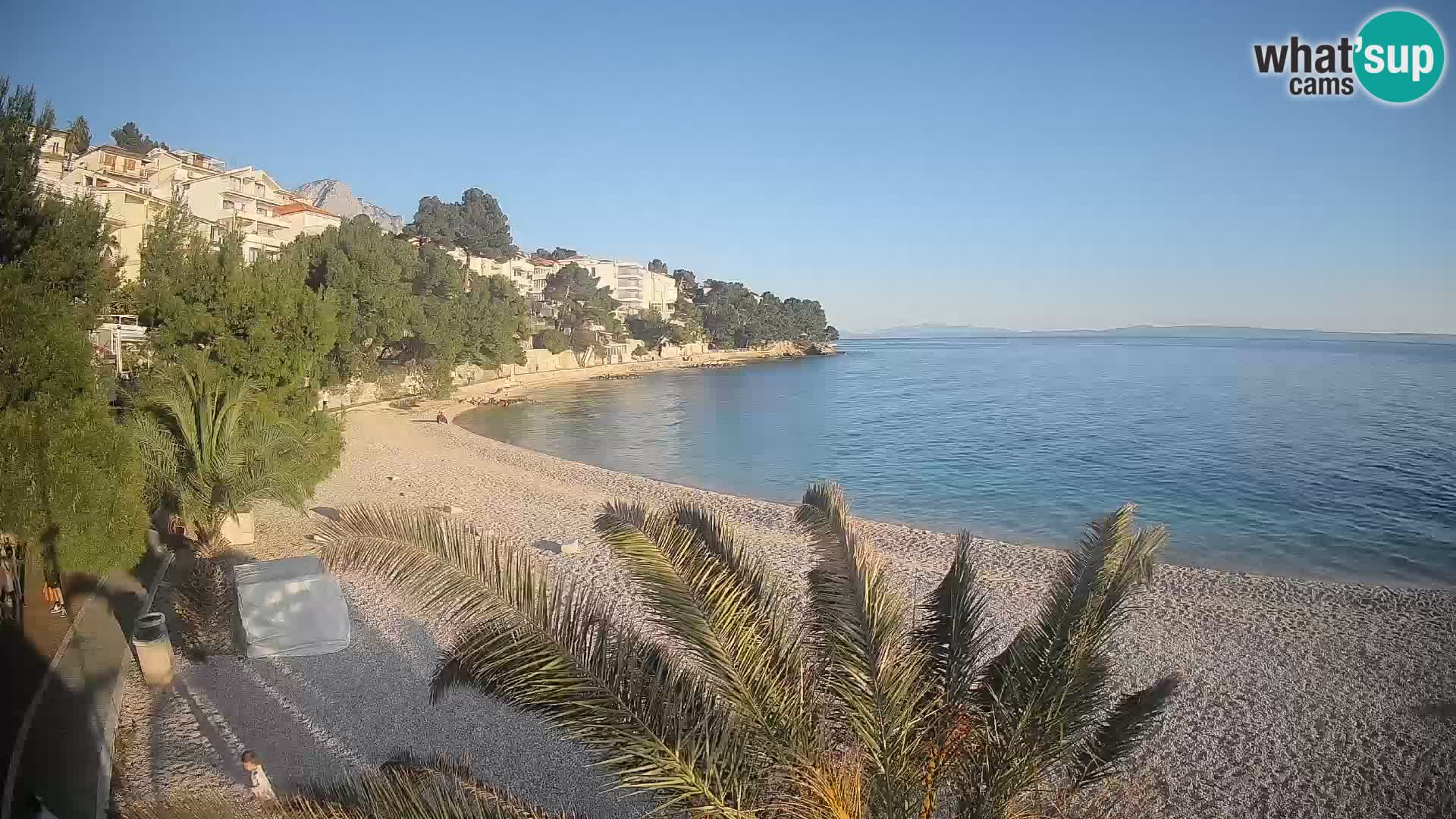 Webcam Spiaggia Lučica Brela – Vista live sulla costa adriatica
