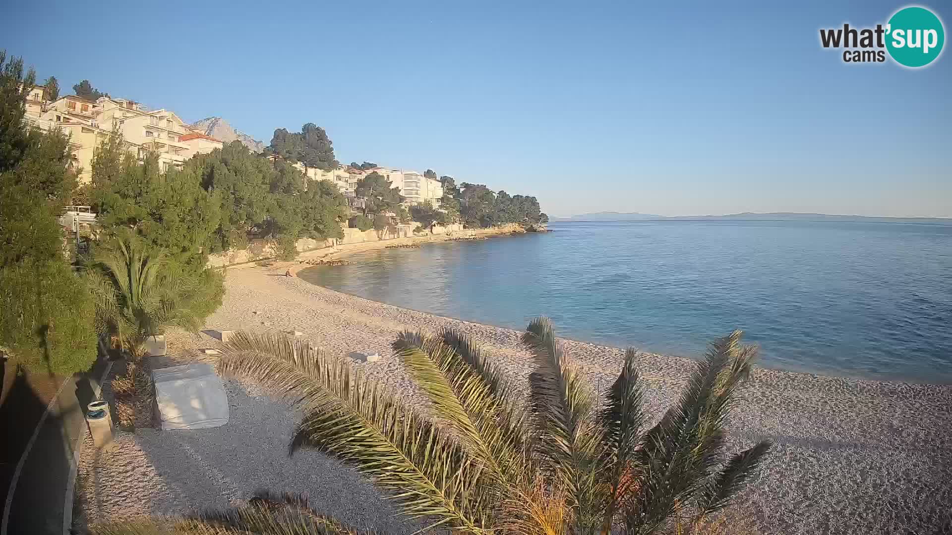 Webcam Playa Lučica Brela – Vista en directo de la costa adriática