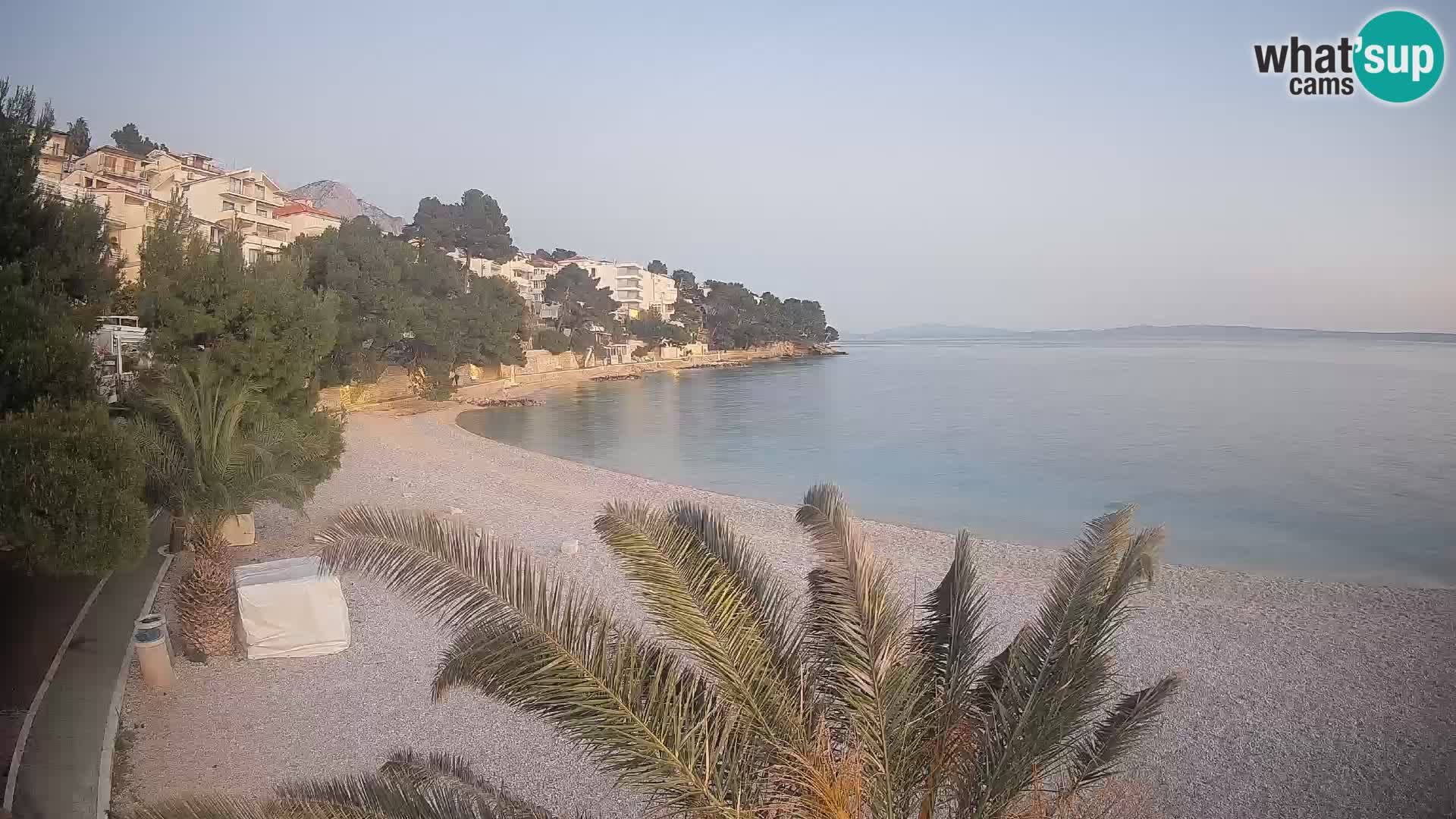 Webcam Plage Lučica Brela – Vue en direct sur la côte adriatique
