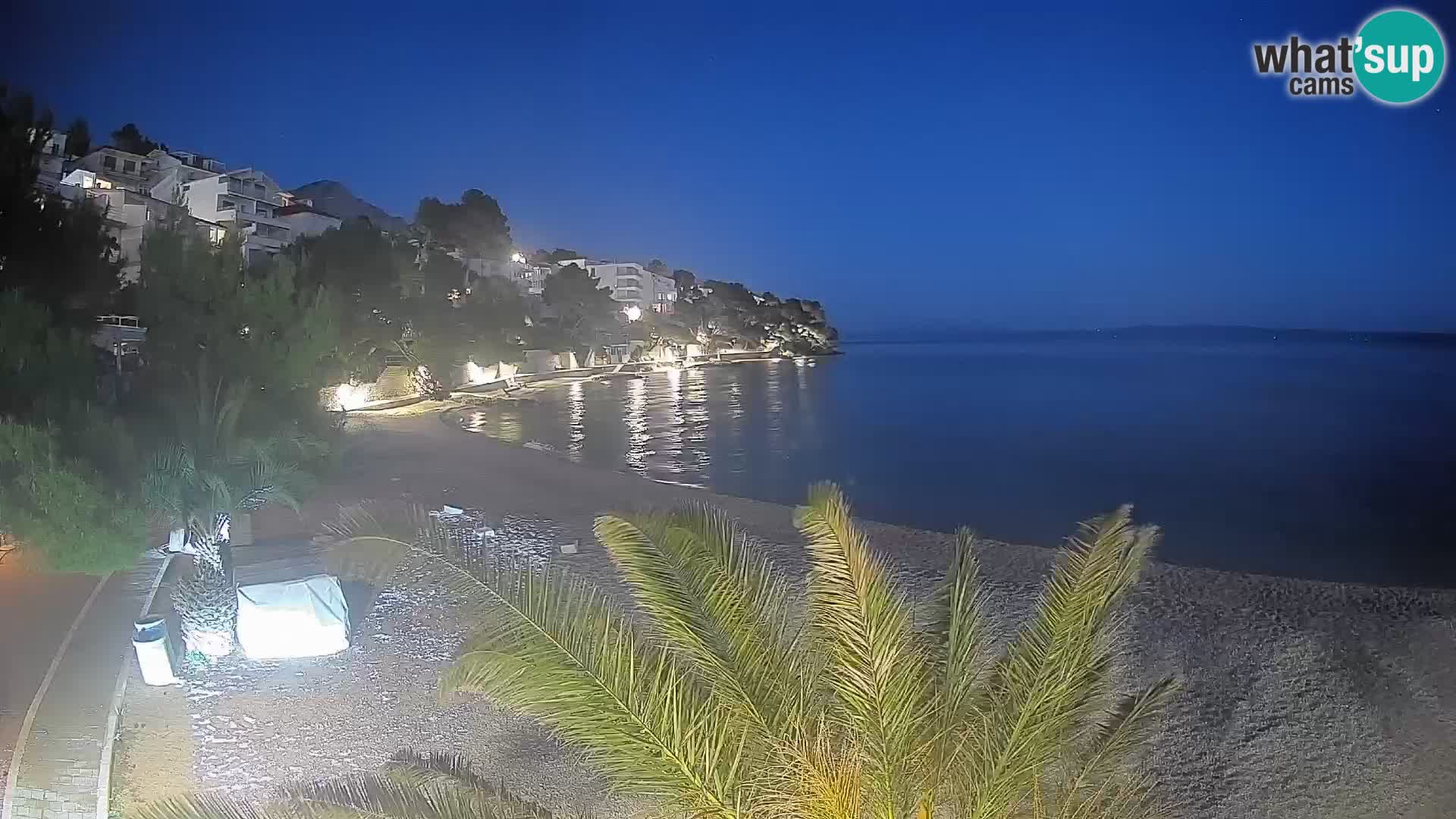 Webcam Spiaggia Lučica Brela – Vista live sulla costa adriatica