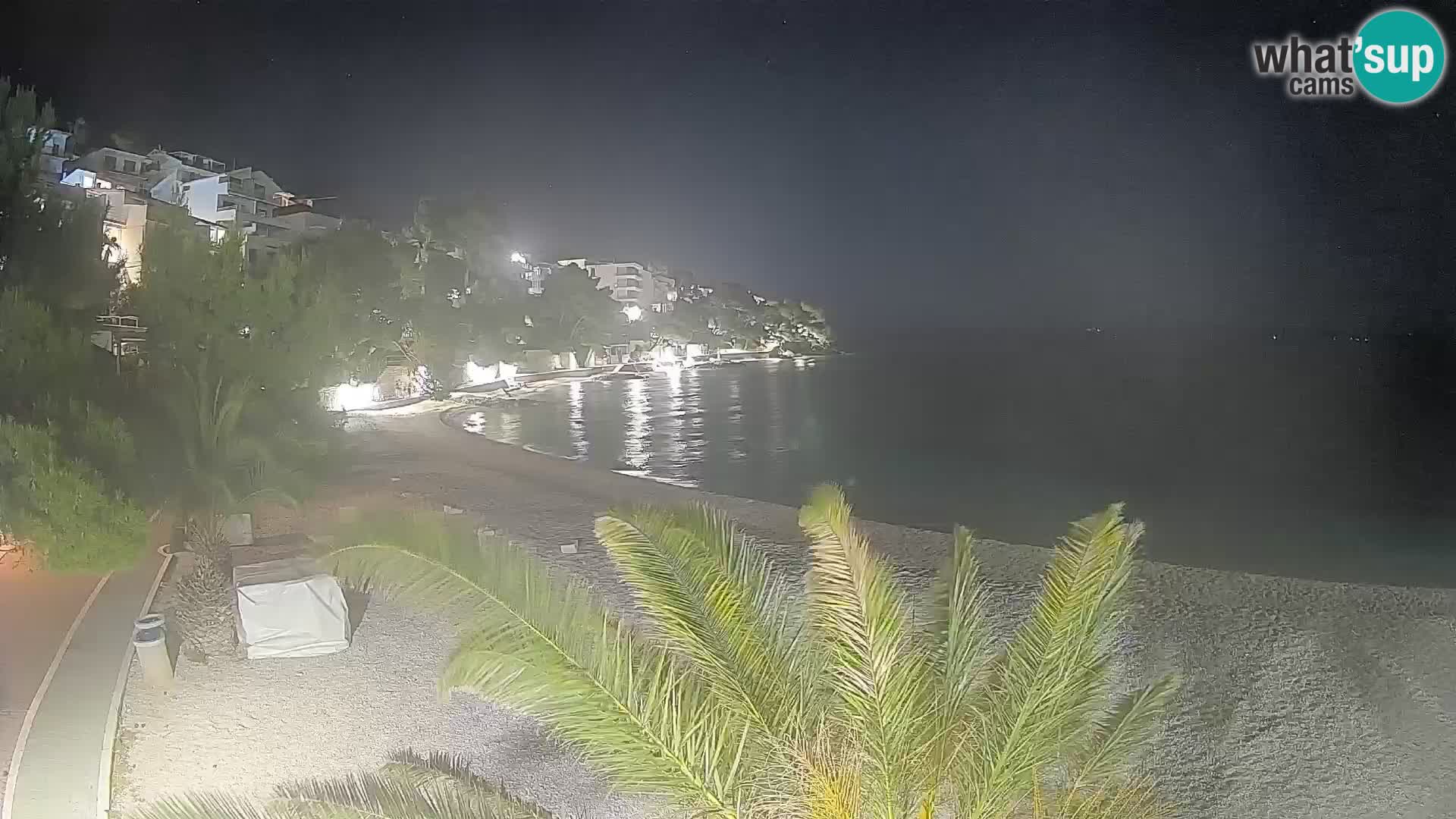 Webcam Plage Lučica Brela – Vue en direct sur la côte adriatique