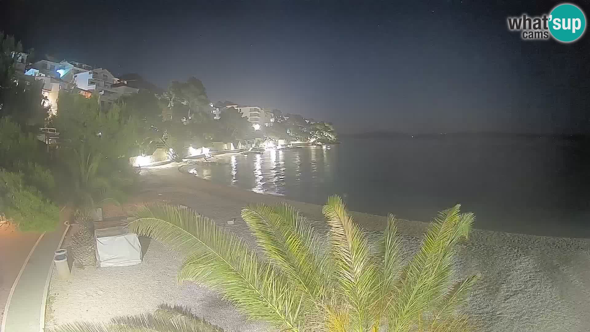 Webcam Plage Lučica Brela – Vue en direct sur la côte adriatique