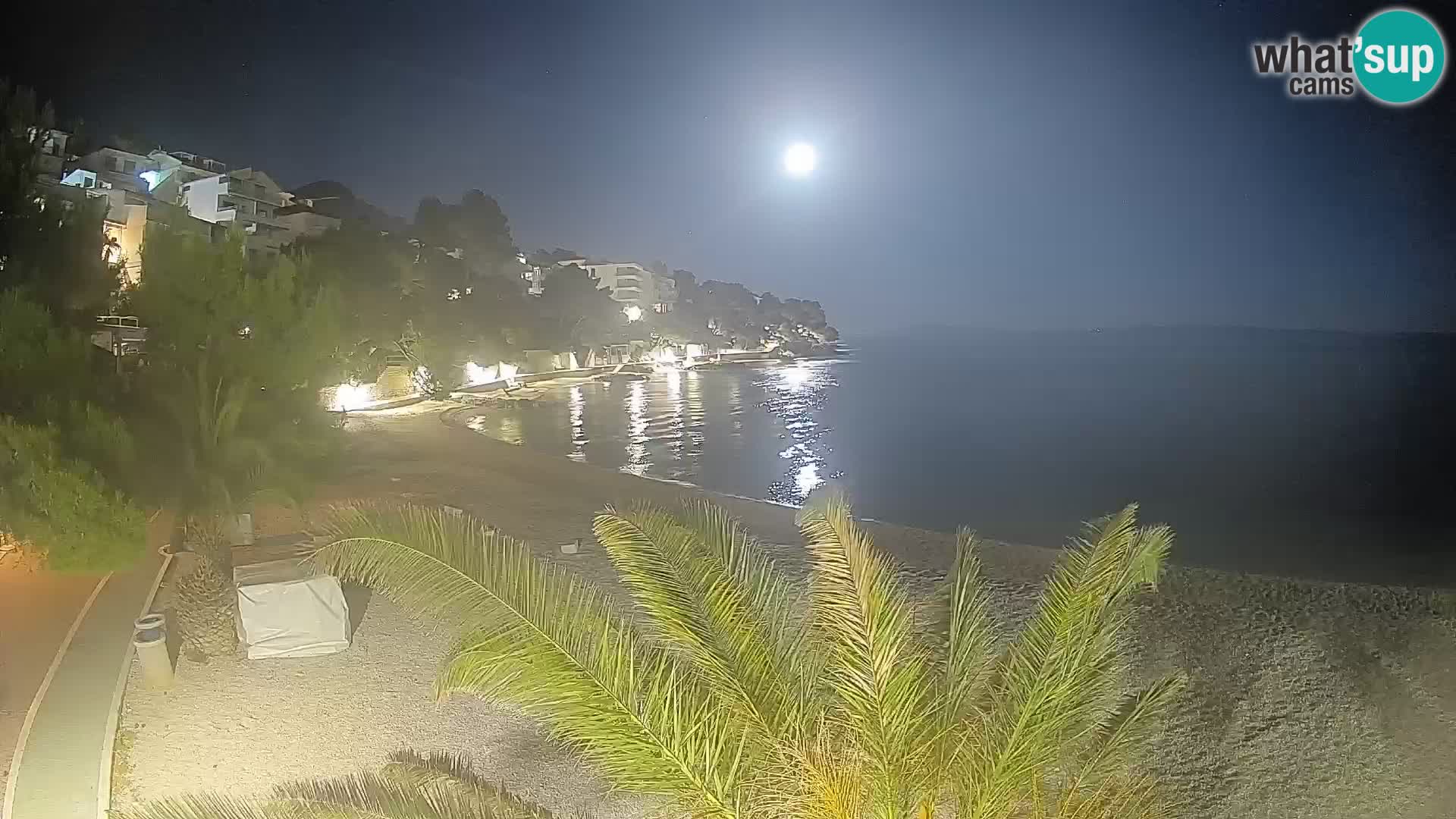 Webcam Lučica Strand Beach Brela – Liveblick von der Adriaküste
