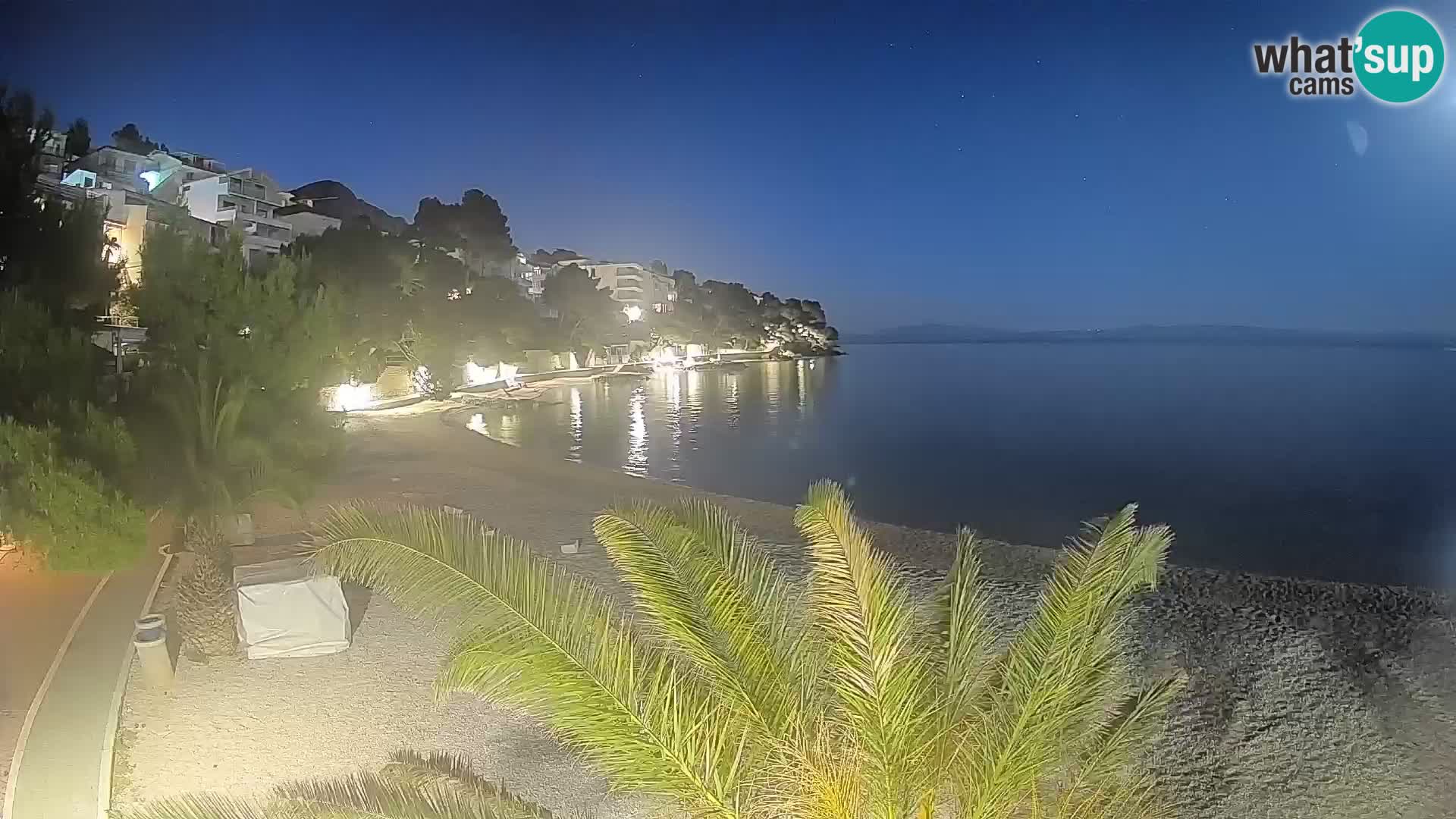 Webcam Plage Lučica Brela – Vue en direct sur la côte adriatique