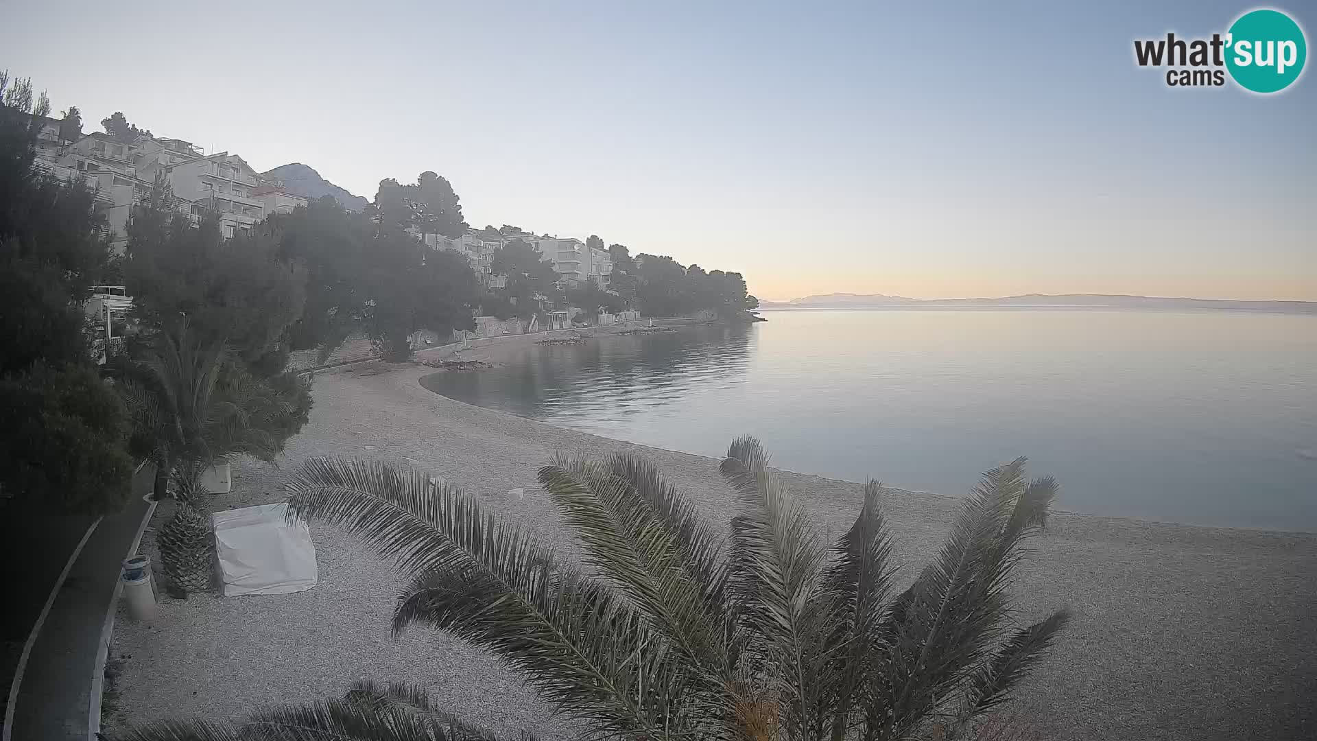 Webcam Playa Lučica Brela – Vista en directo de la costa adriática