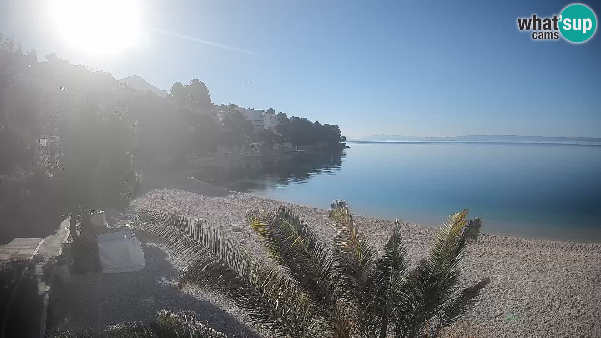 Webcam Plage Lučica Brela – Vue en direct sur la côte adriatique