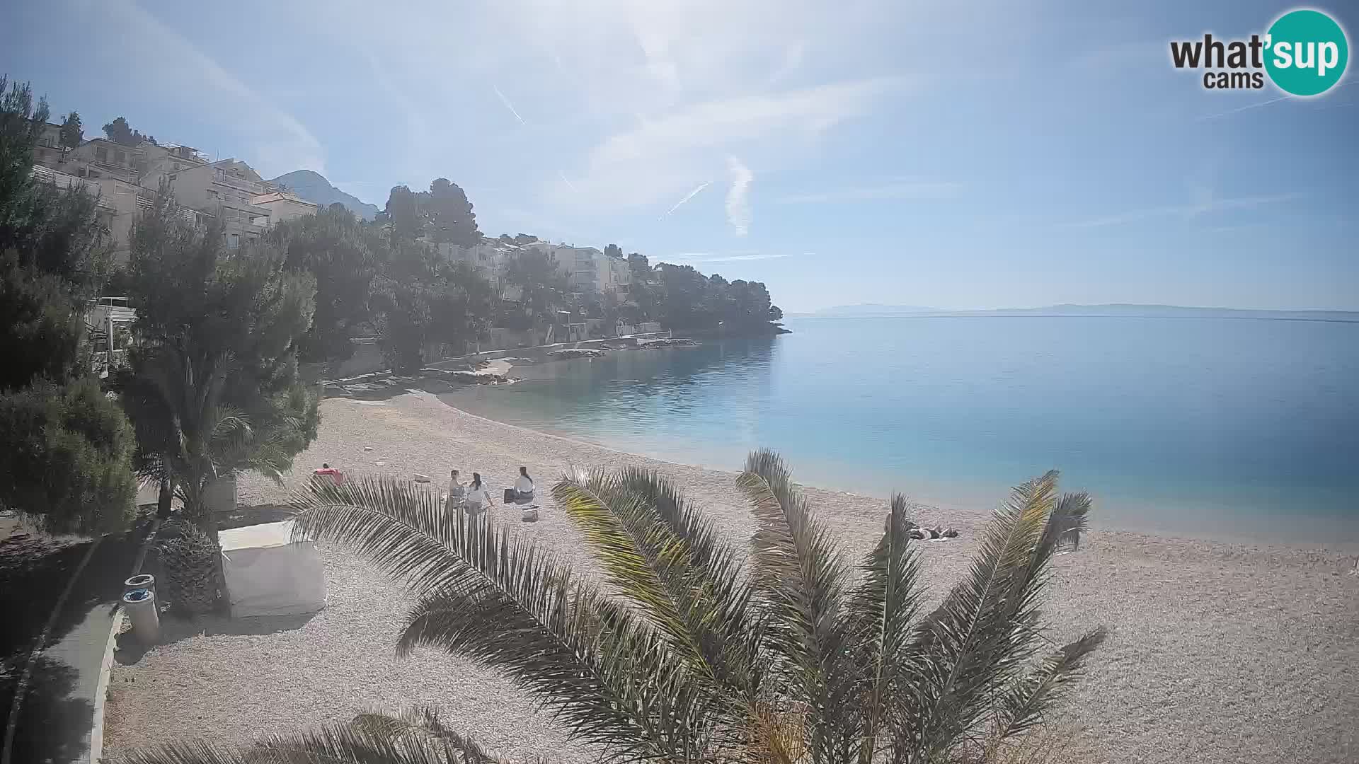 Webcam Plage Lučica Brela – Vue en direct sur la côte adriatique
