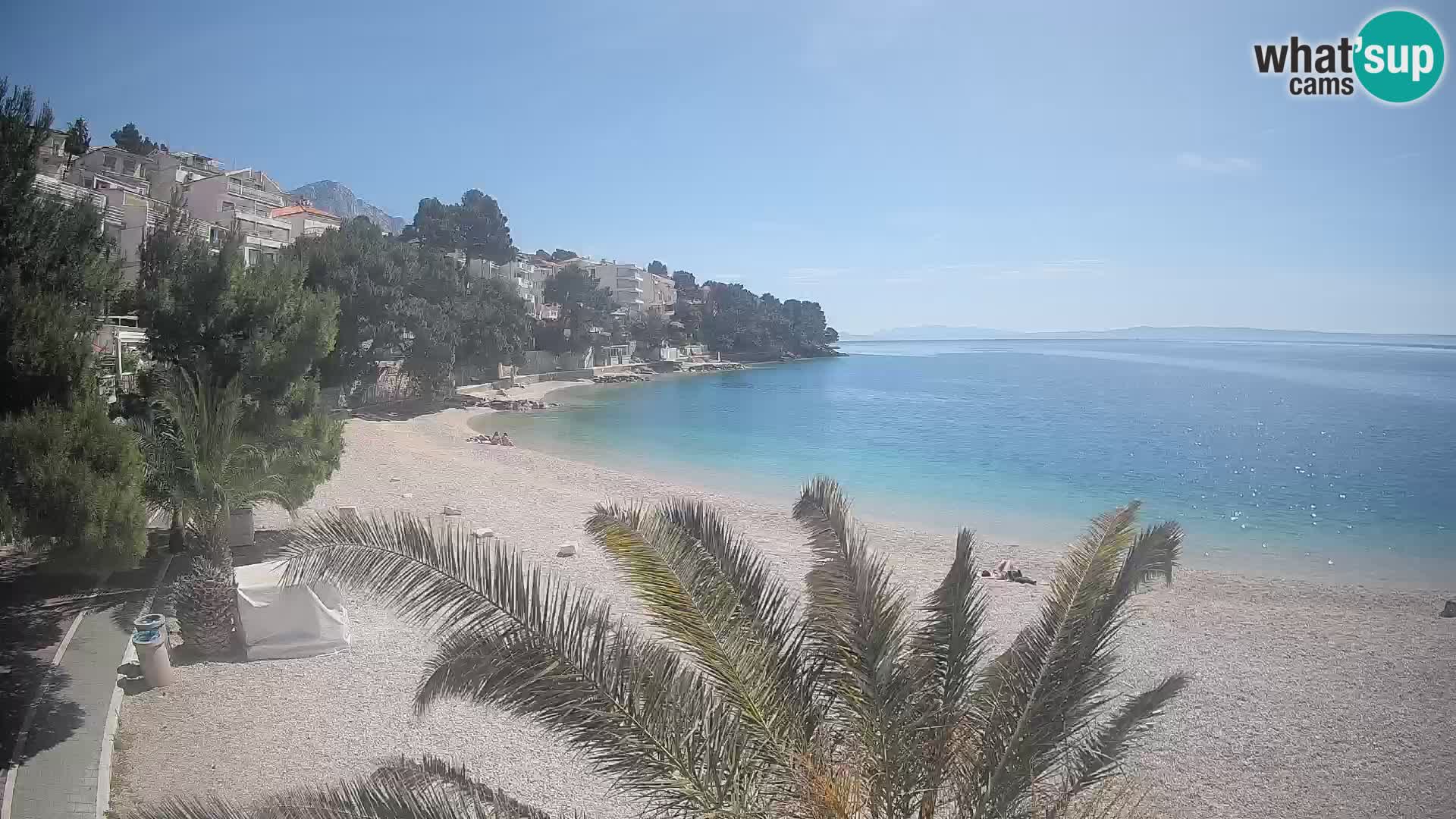 Webcam Plage Lučica Brela – Vue en direct sur la côte adriatique