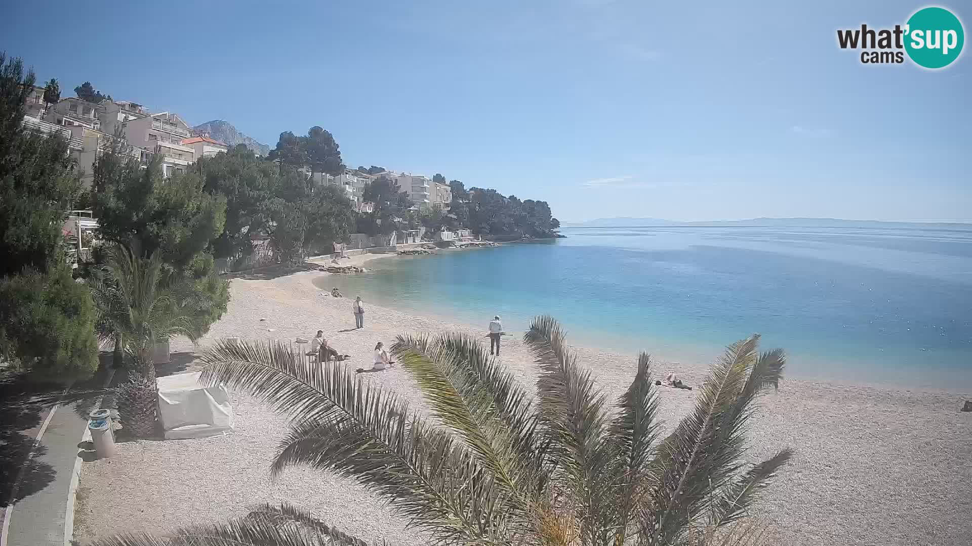 Webcam Playa Lučica Brela – Vista en directo de la costa adriática