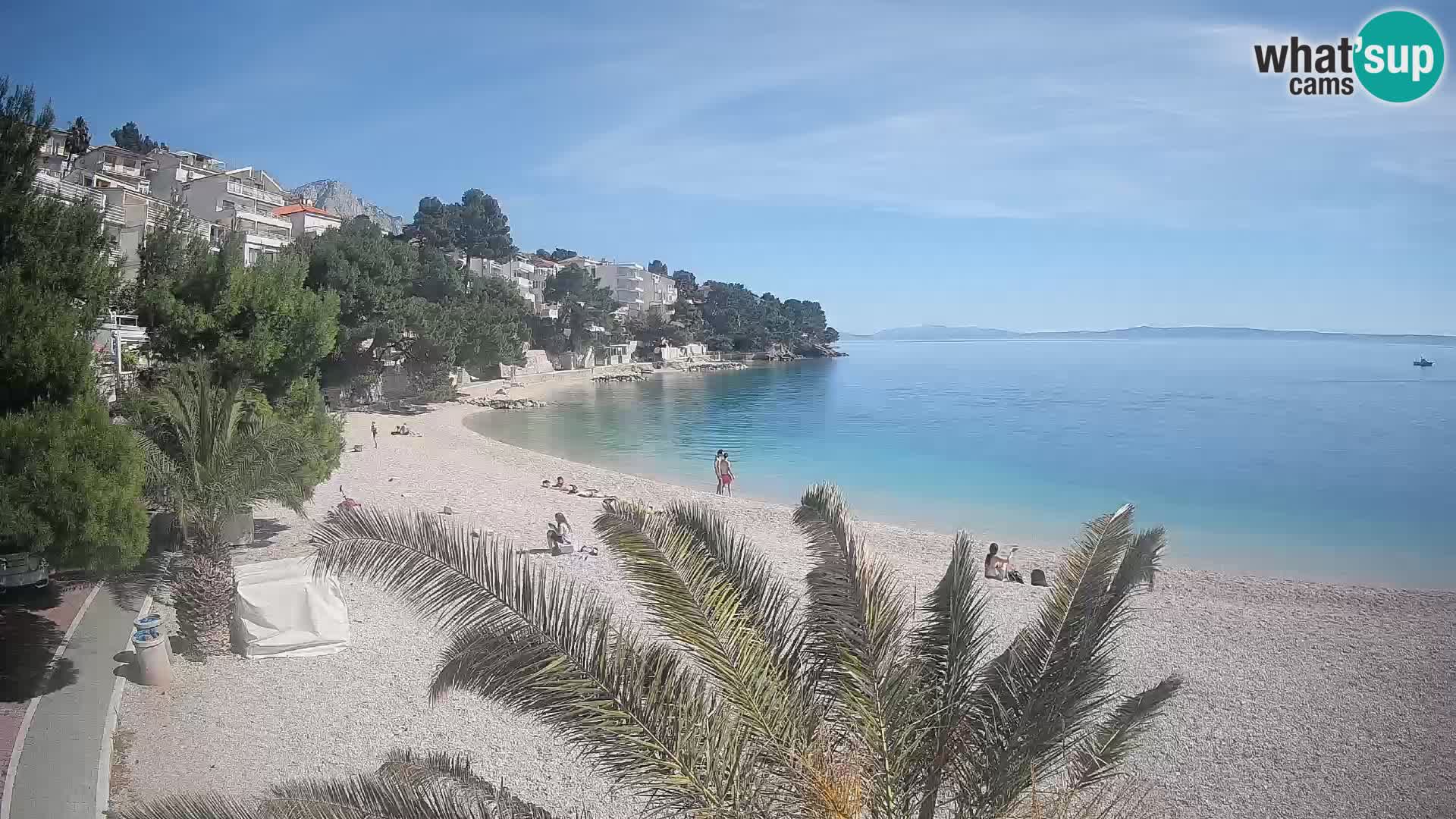 Webcam Playa Lučica Brela – Vista en directo de la costa adriática