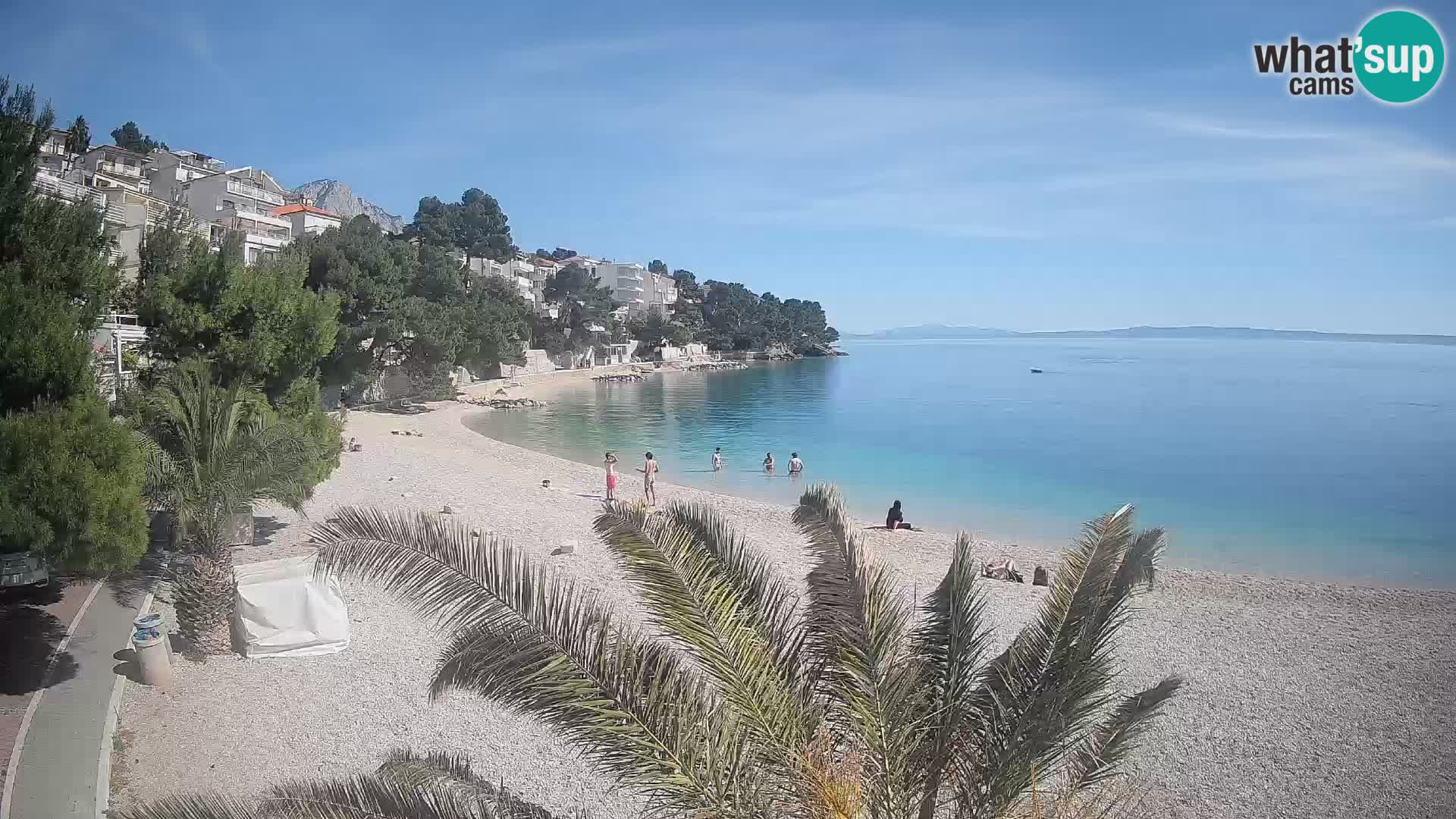 Webcam Playa Lučica Brela – Vista en directo de la costa adriática