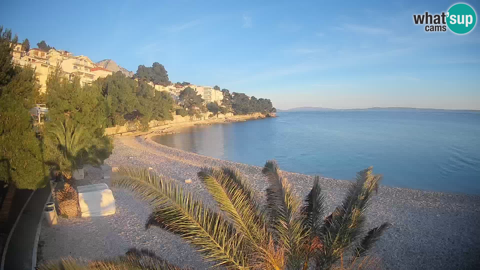 Webcam Playa Lučica Brela – Vista en directo de la costa adriática
