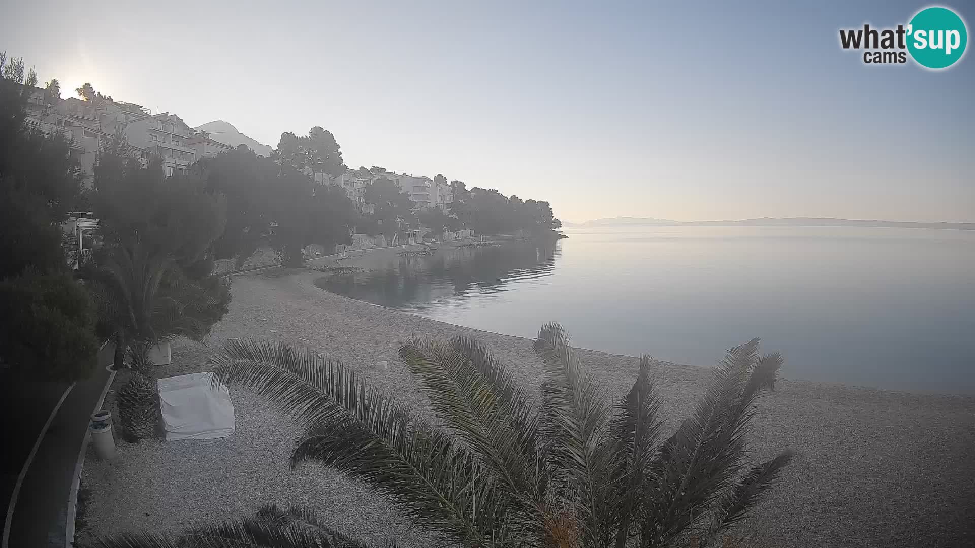 Webcam Spiaggia Lučica Brela – Vista live sulla costa adriatica