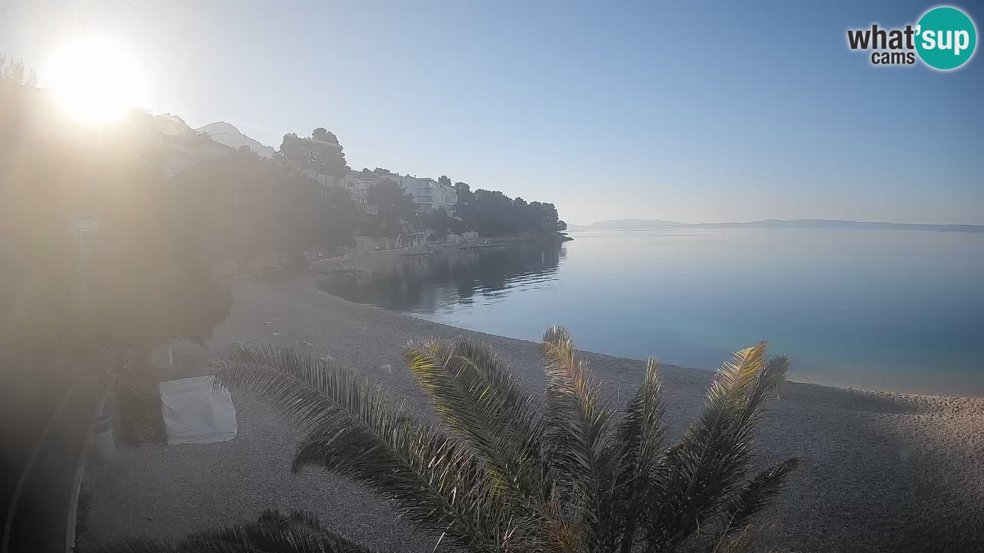 Webcam Lučica Strand Beach Brela – Liveblick von der Adriaküste