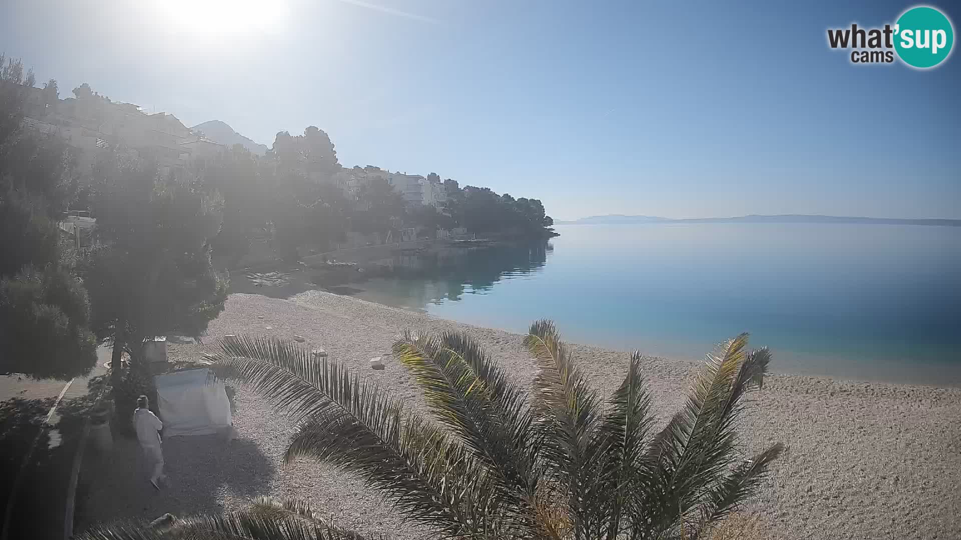 Webcam Spiaggia Lučica Brela – Vista live sulla costa adriatica