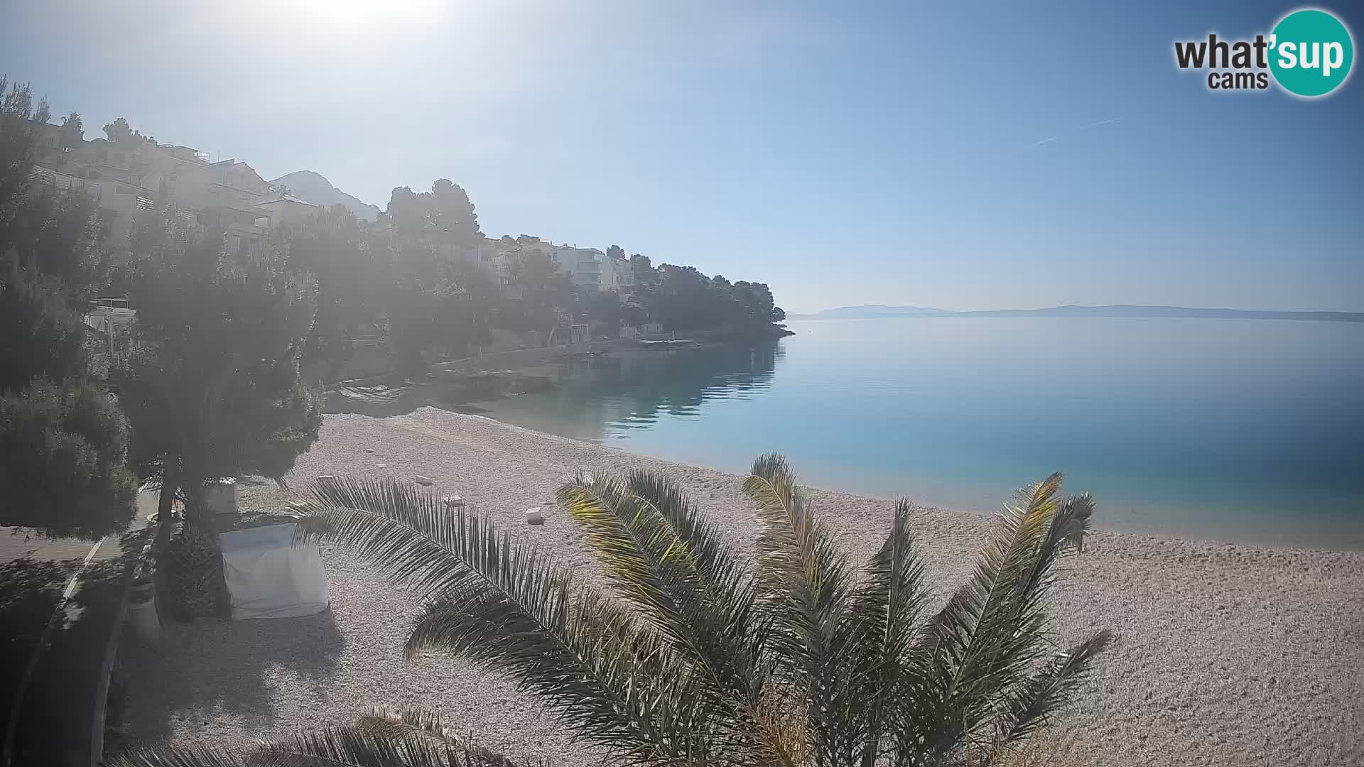 Webcam Plage Lučica Brela – Vue en direct sur la côte adriatique