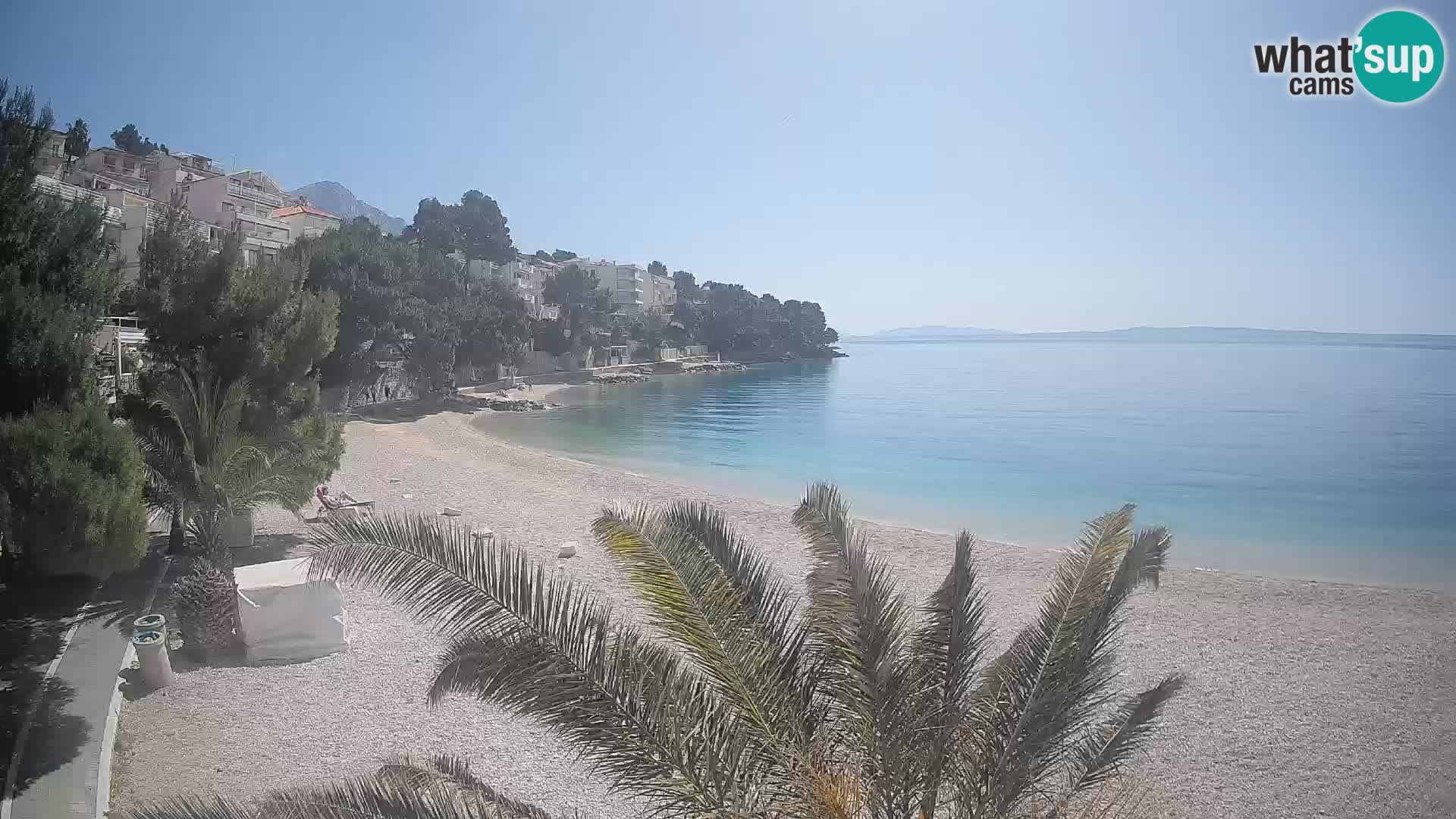 Webcam Playa Lučica Brela – Vista en directo de la costa adriática
