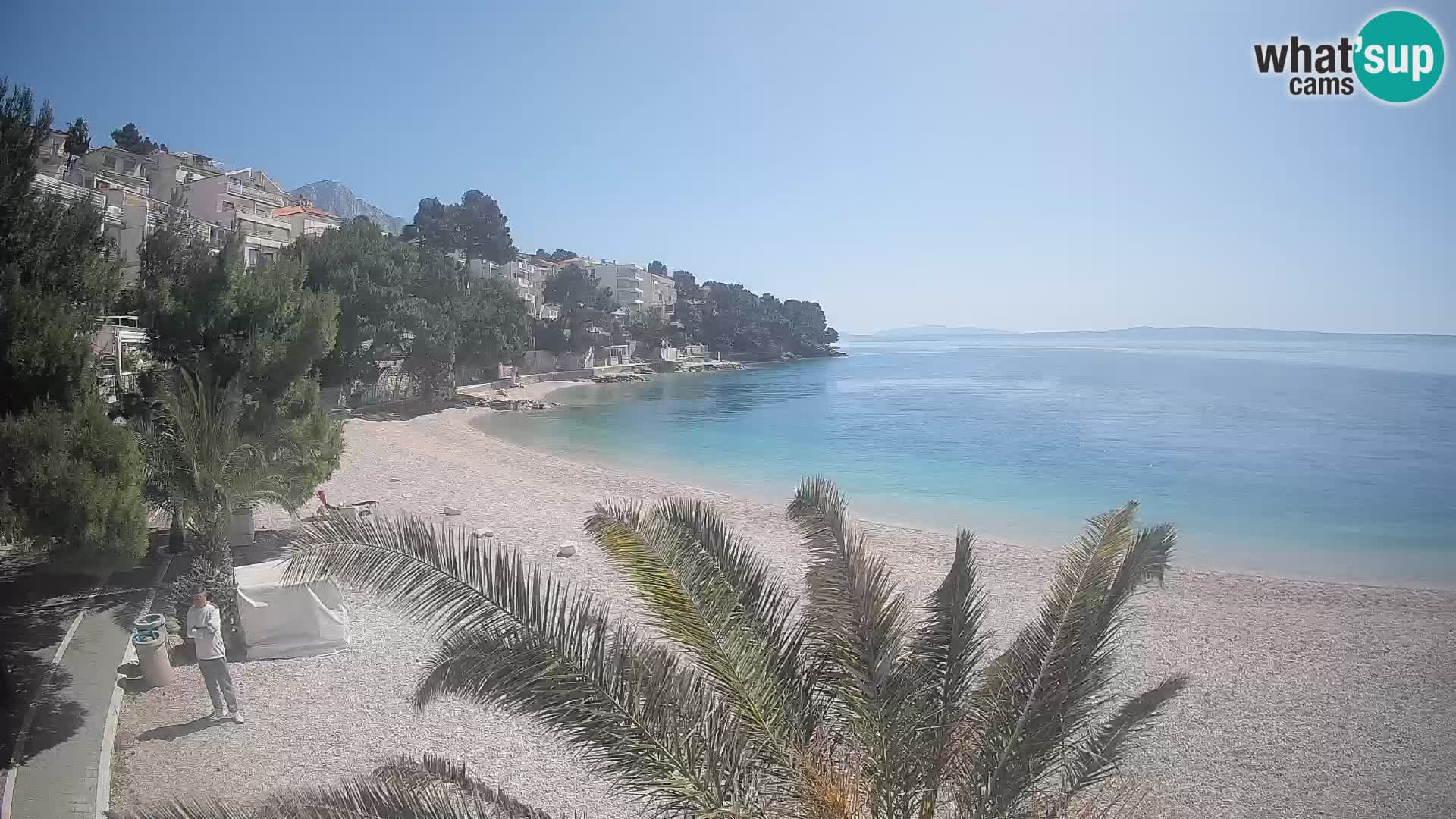 Webcam Playa Lučica Brela – Vista en directo de la costa adriática