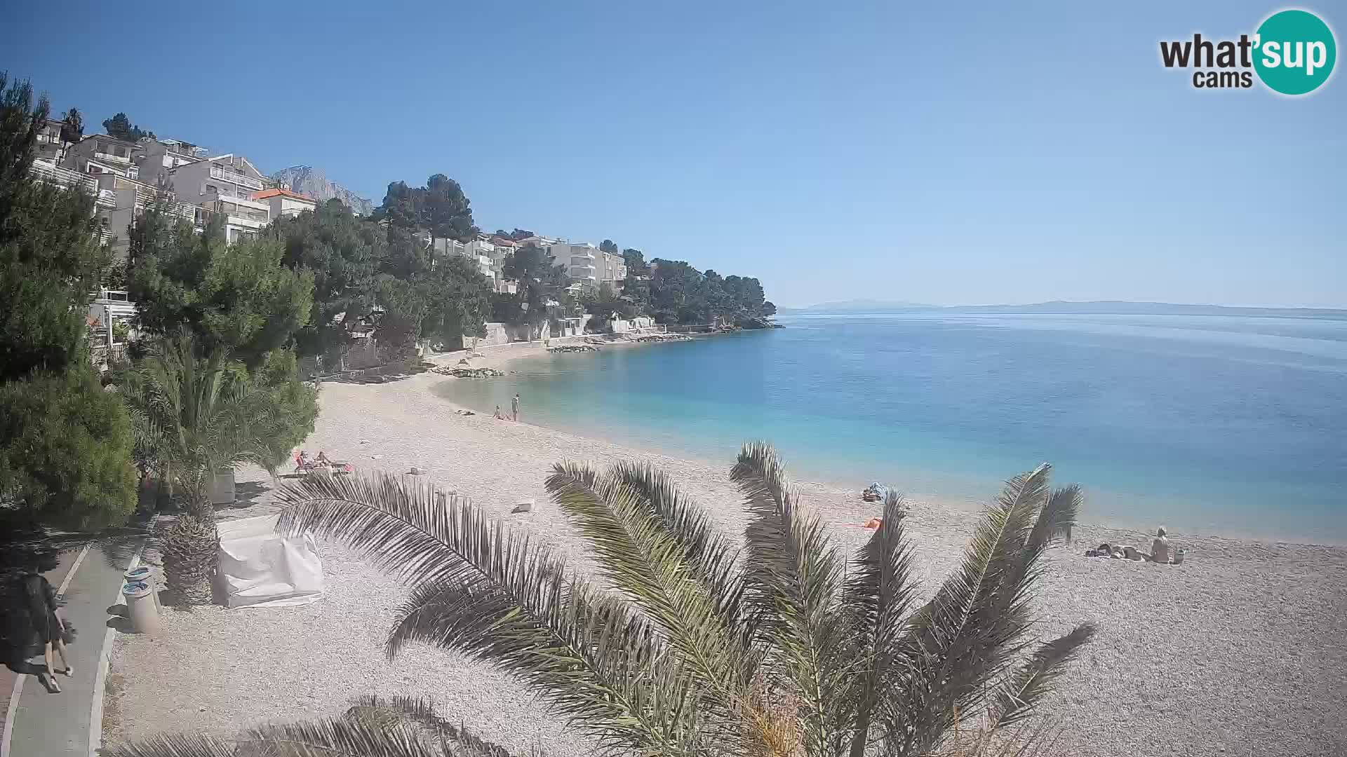 Webcam Plage Lučica Brela – Vue en direct sur la côte adriatique