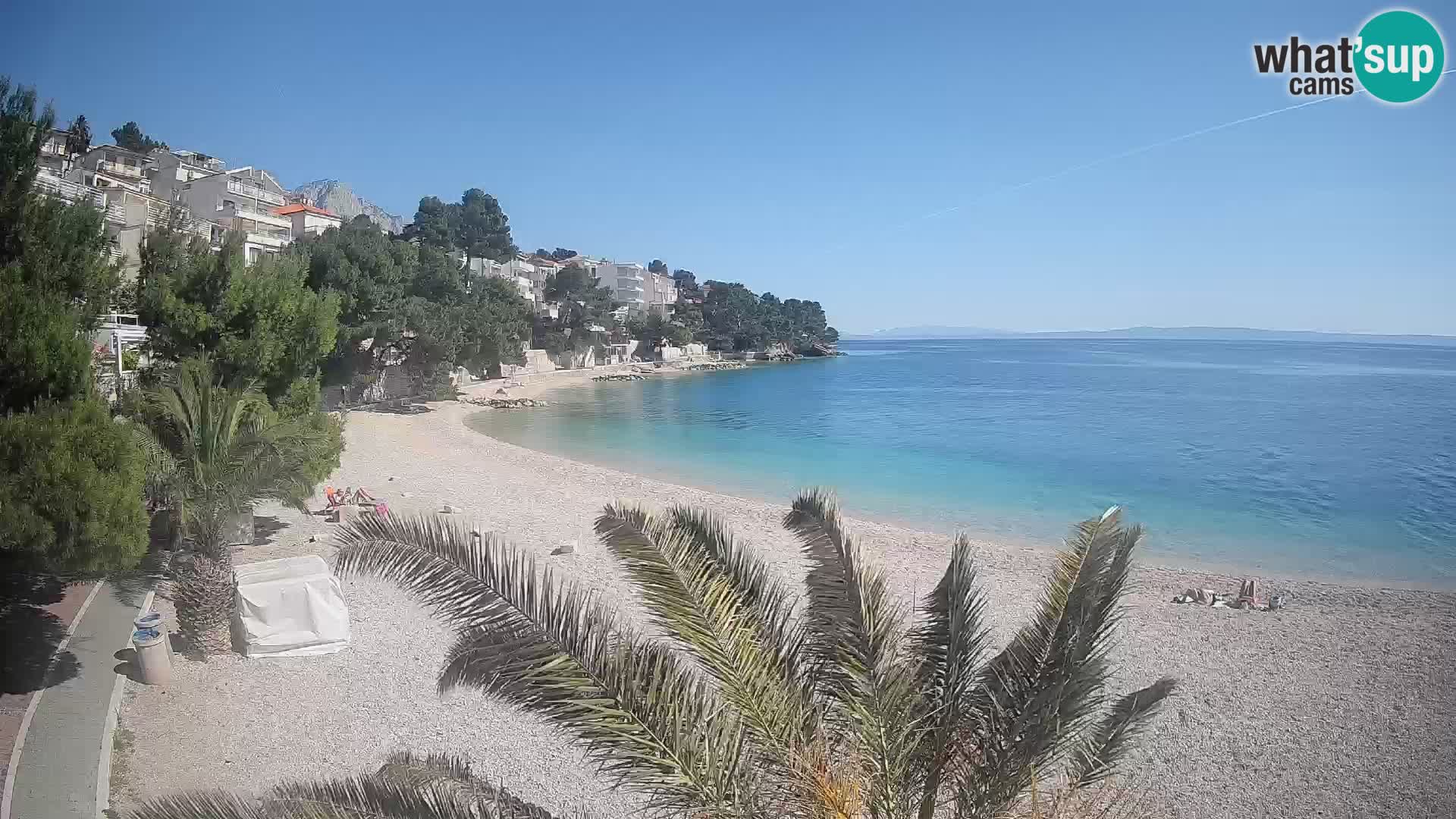 Webcam Spiaggia Lučica Brela – Vista live sulla costa adriatica