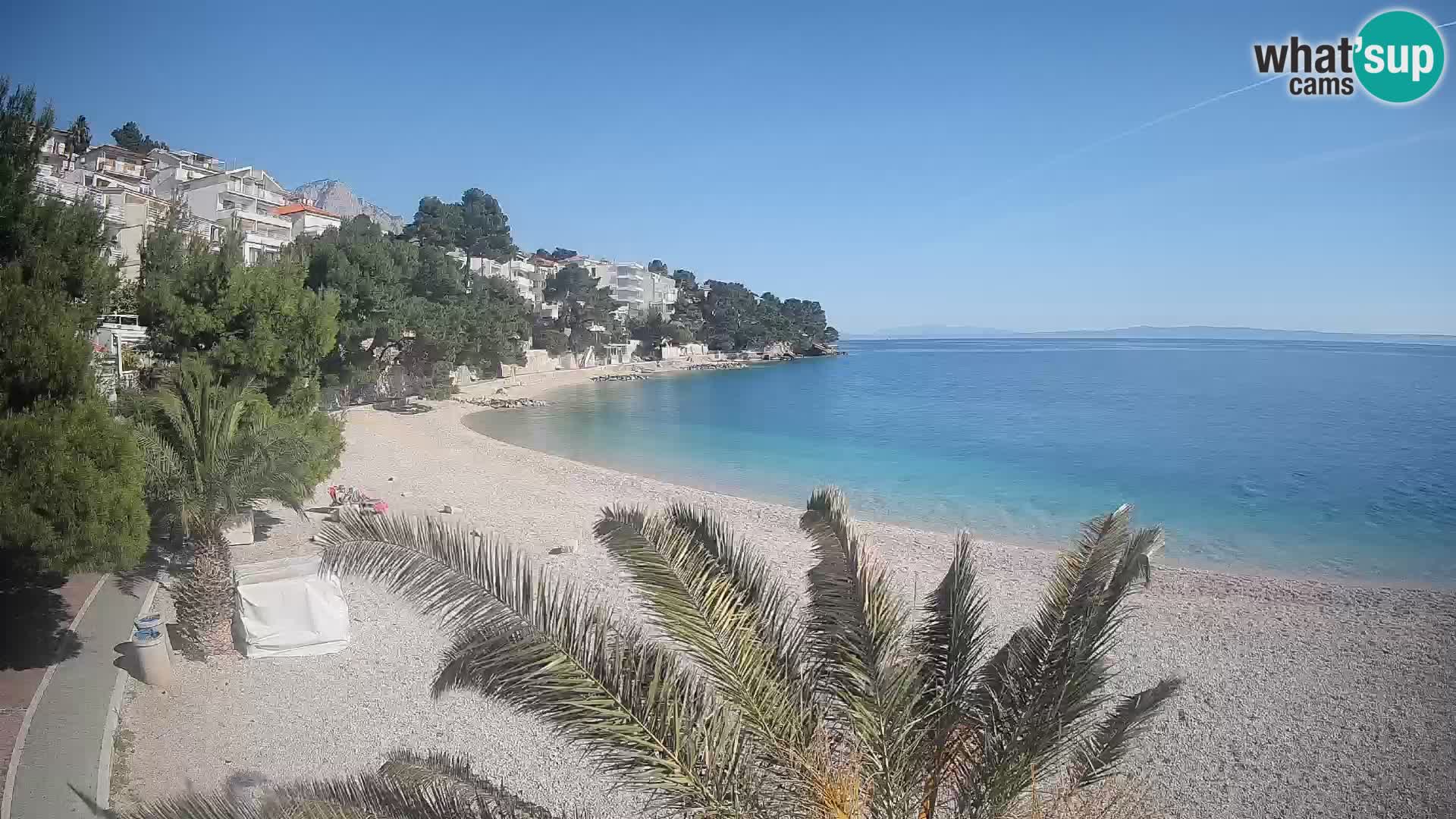 Webcam Lučica Beach Brela – Live View from the Adriatic Coast