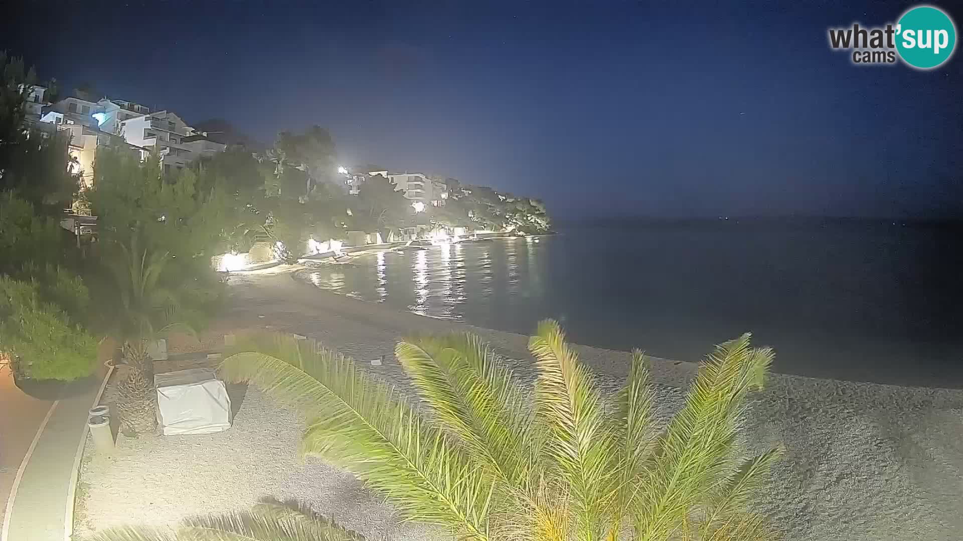Webcam Spiaggia Lučica Brela – Vista live sulla costa adriatica