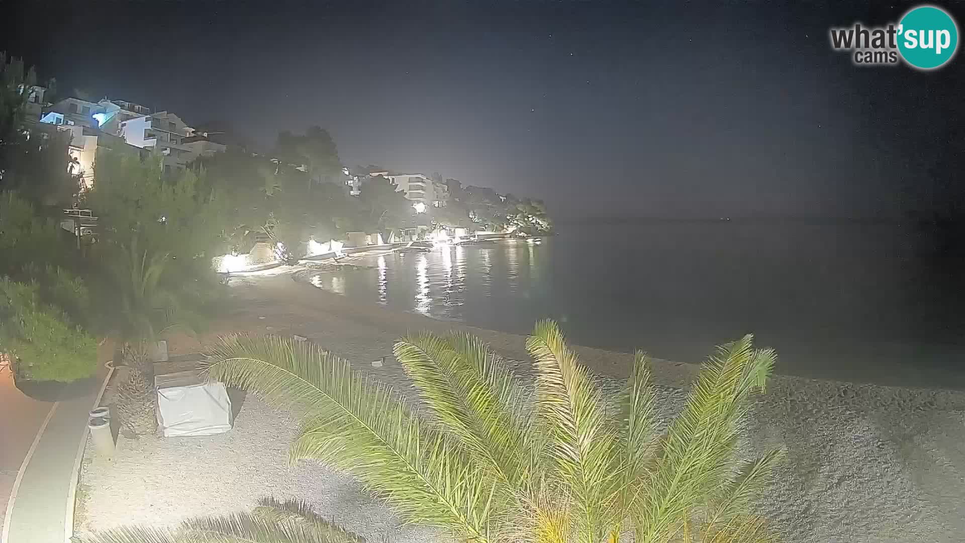 Webcam Spiaggia Lučica Brela – Vista live sulla costa adriatica