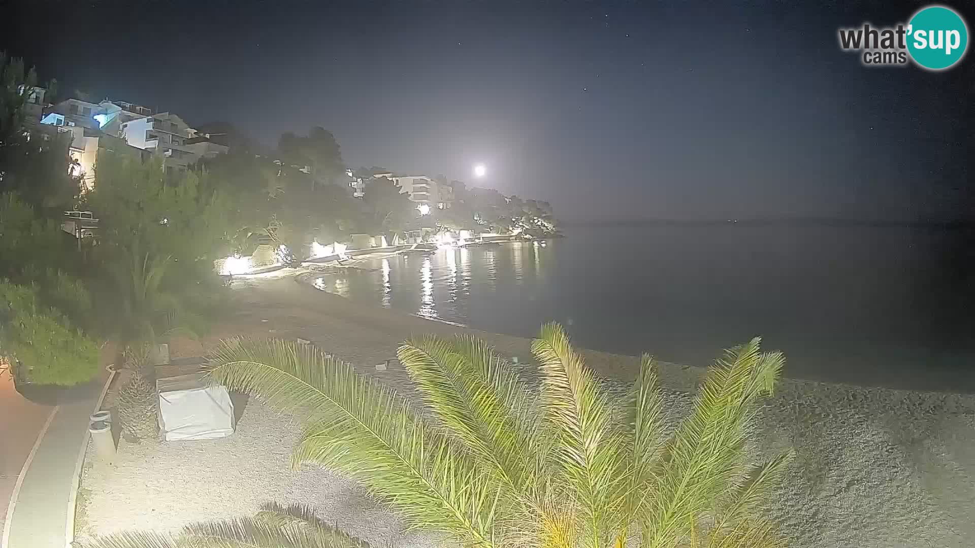 Webcam Lučica Strand Beach Brela – Liveblick von der Adriaküste