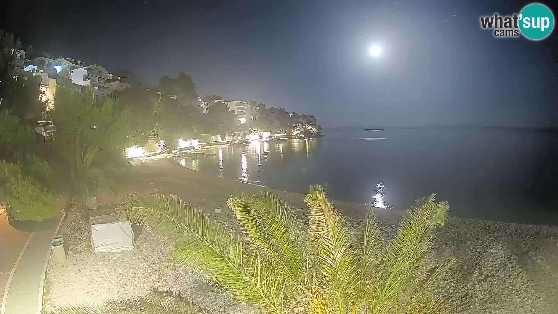 Webcam Spiaggia Lučica Brela – Vista live sulla costa adriatica