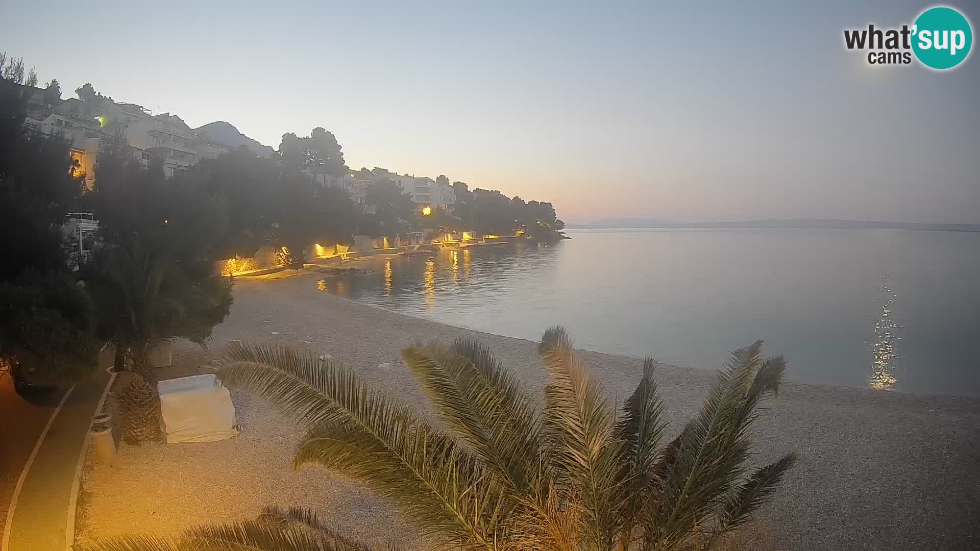 Webcam Plage Lučica Brela – Vue en direct sur la côte adriatique