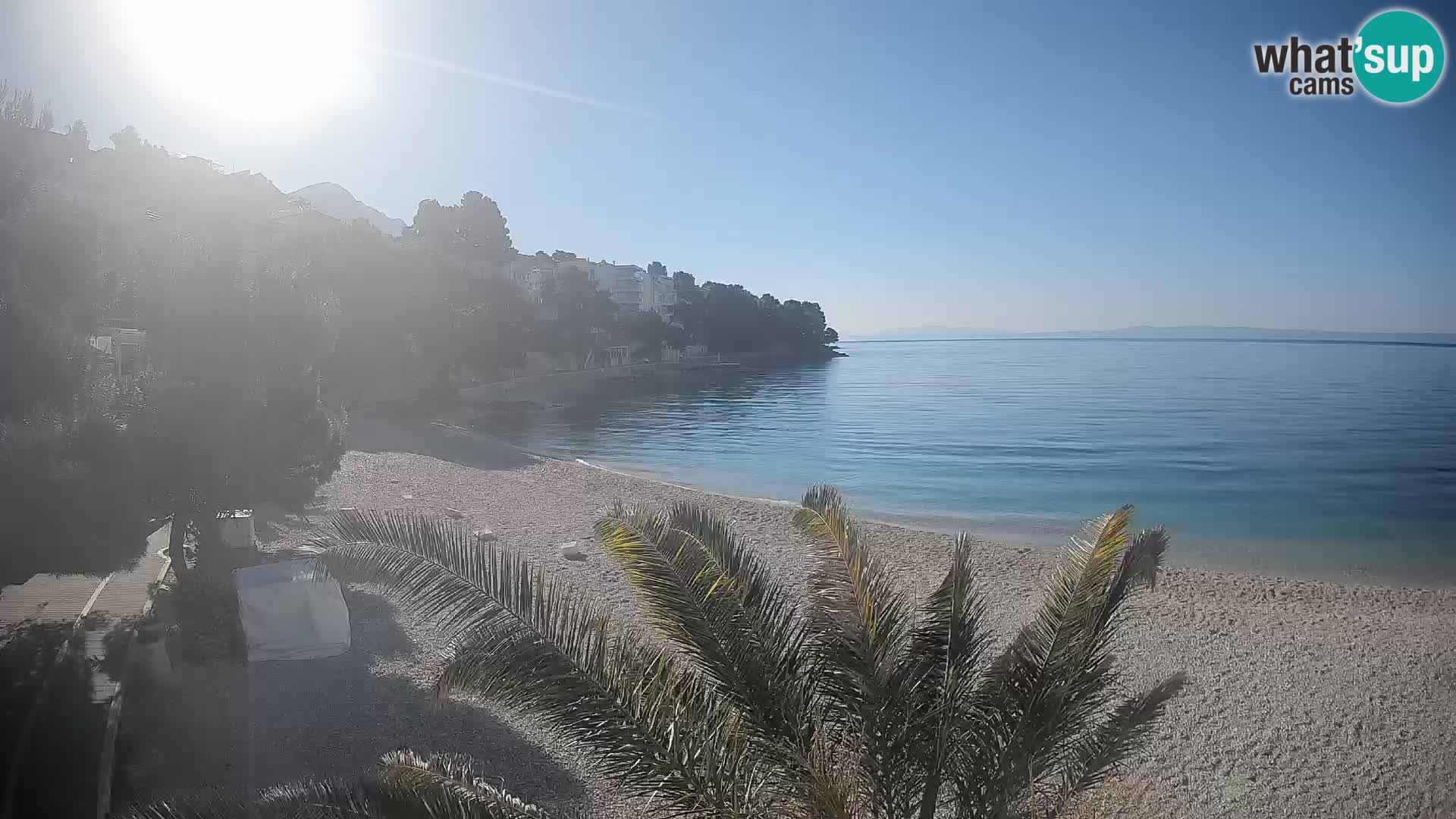 Webcam Plage Lučica Brela – Vue en direct sur la côte adriatique