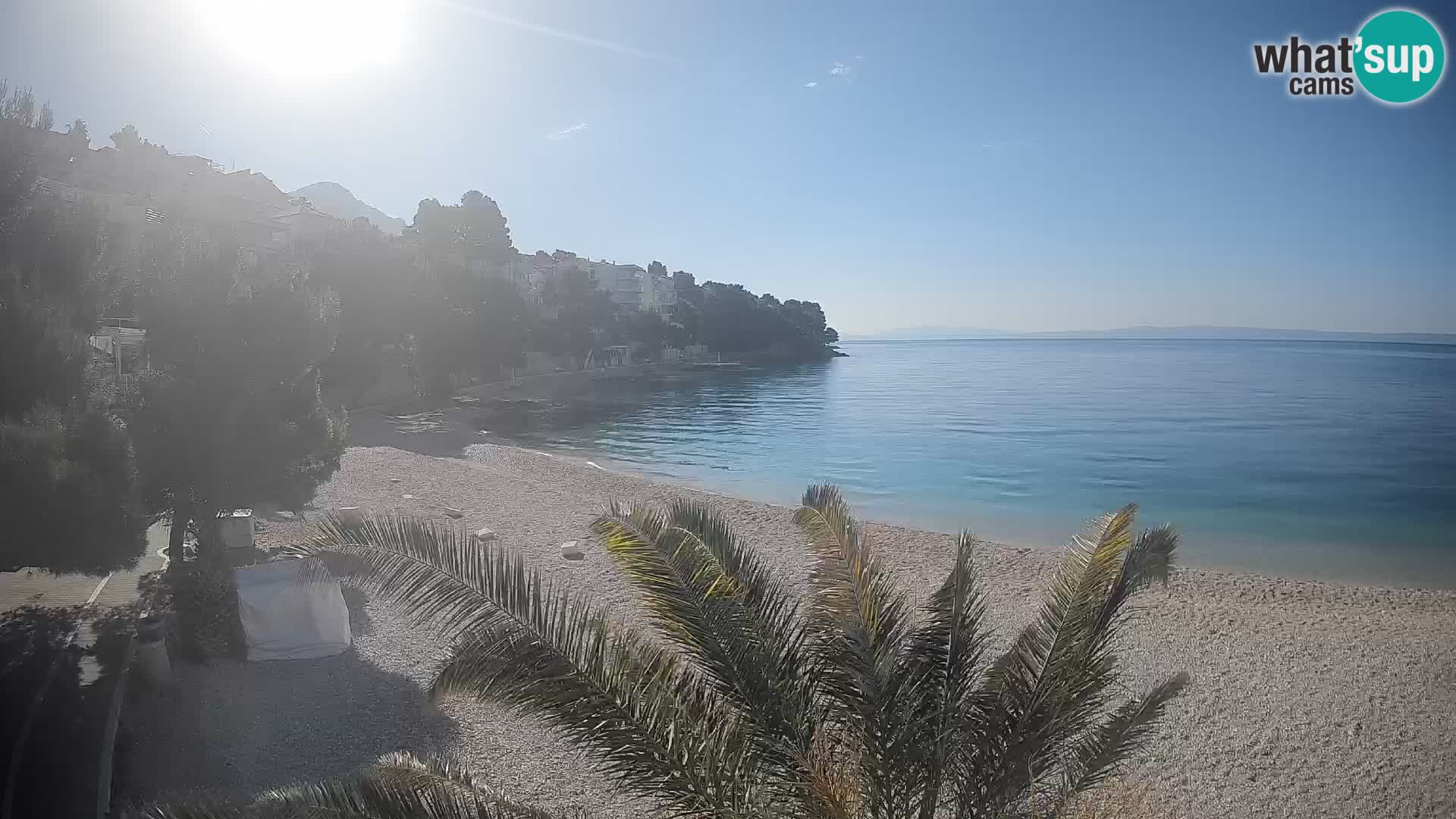 Webcam Spiaggia Lučica Brela – Vista live sulla costa adriatica