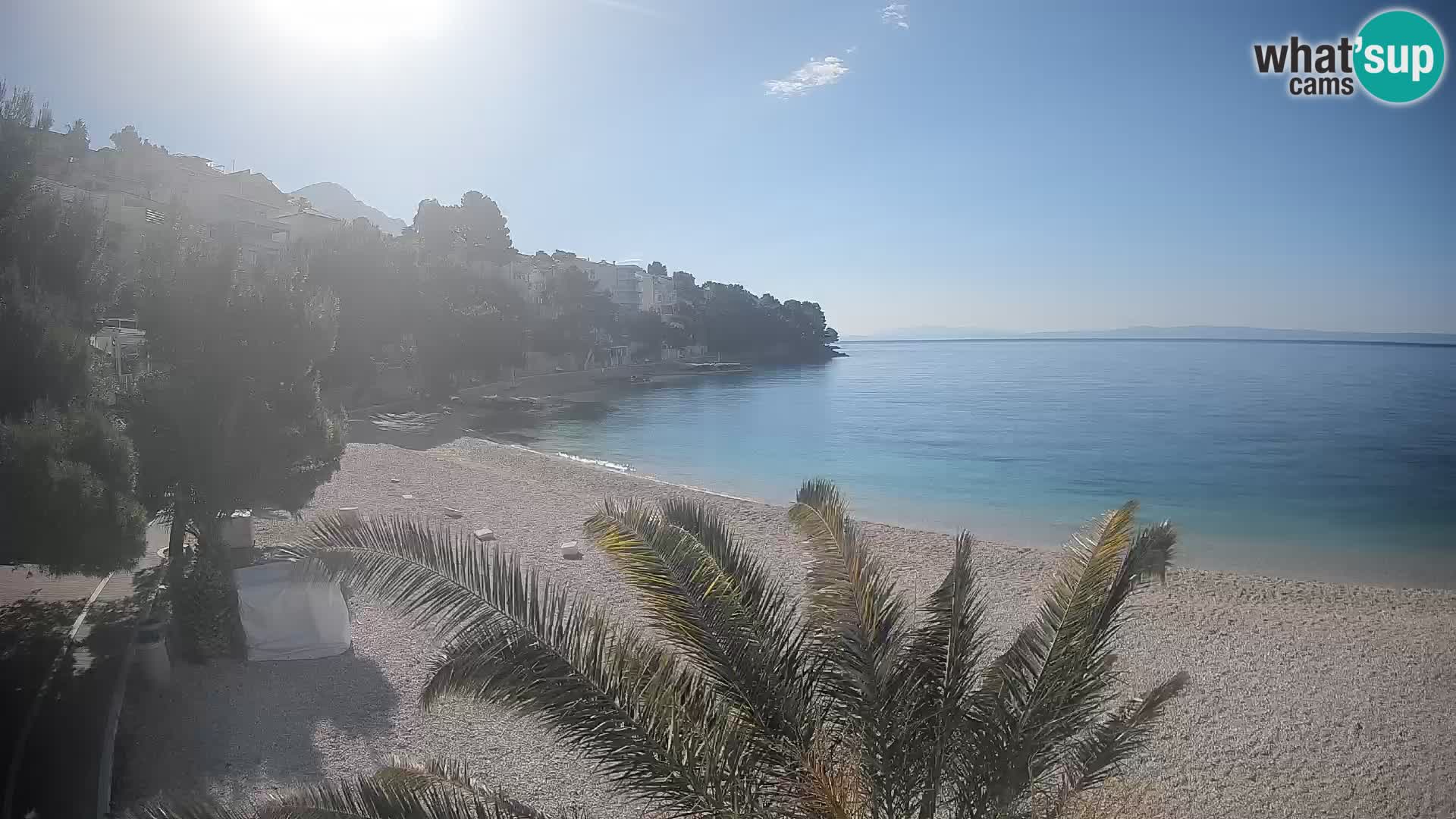 Webcam Plage Lučica Brela – Vue en direct sur la côte adriatique
