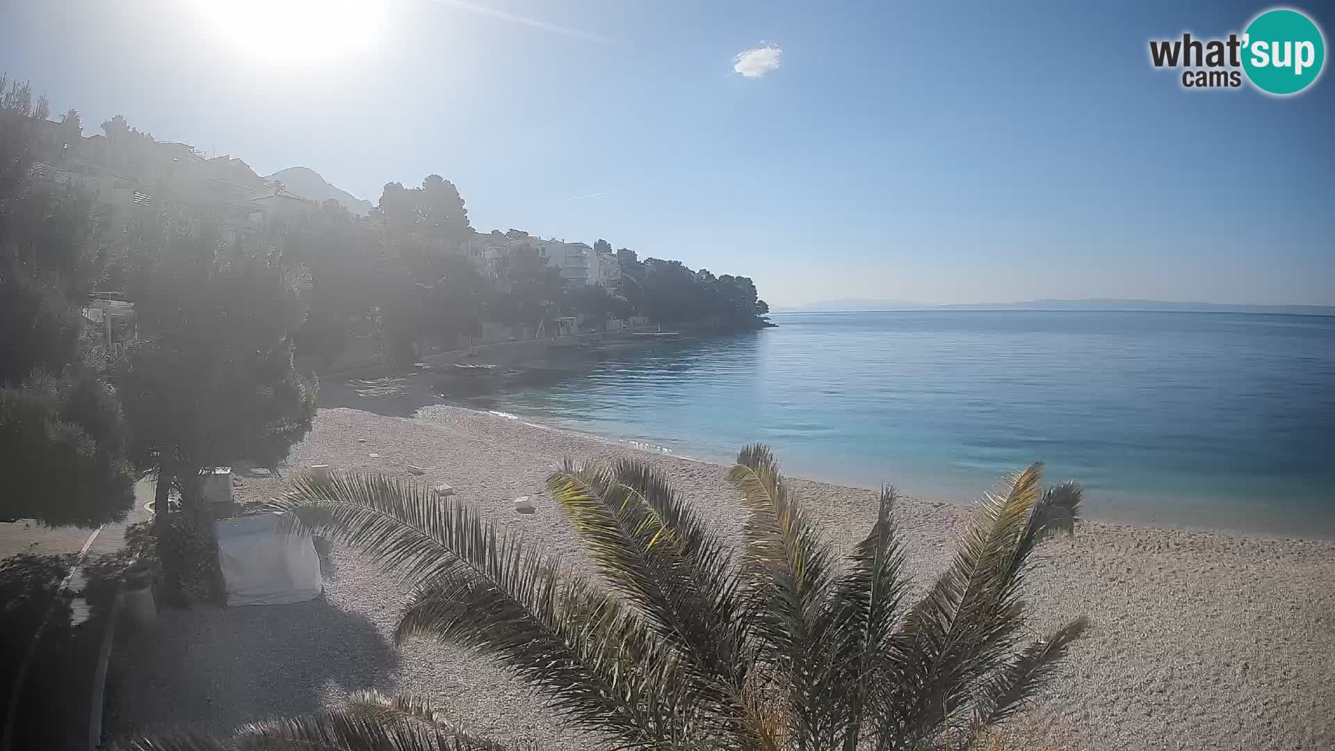 Webcam Plage Lučica Brela – Vue en direct sur la côte adriatique