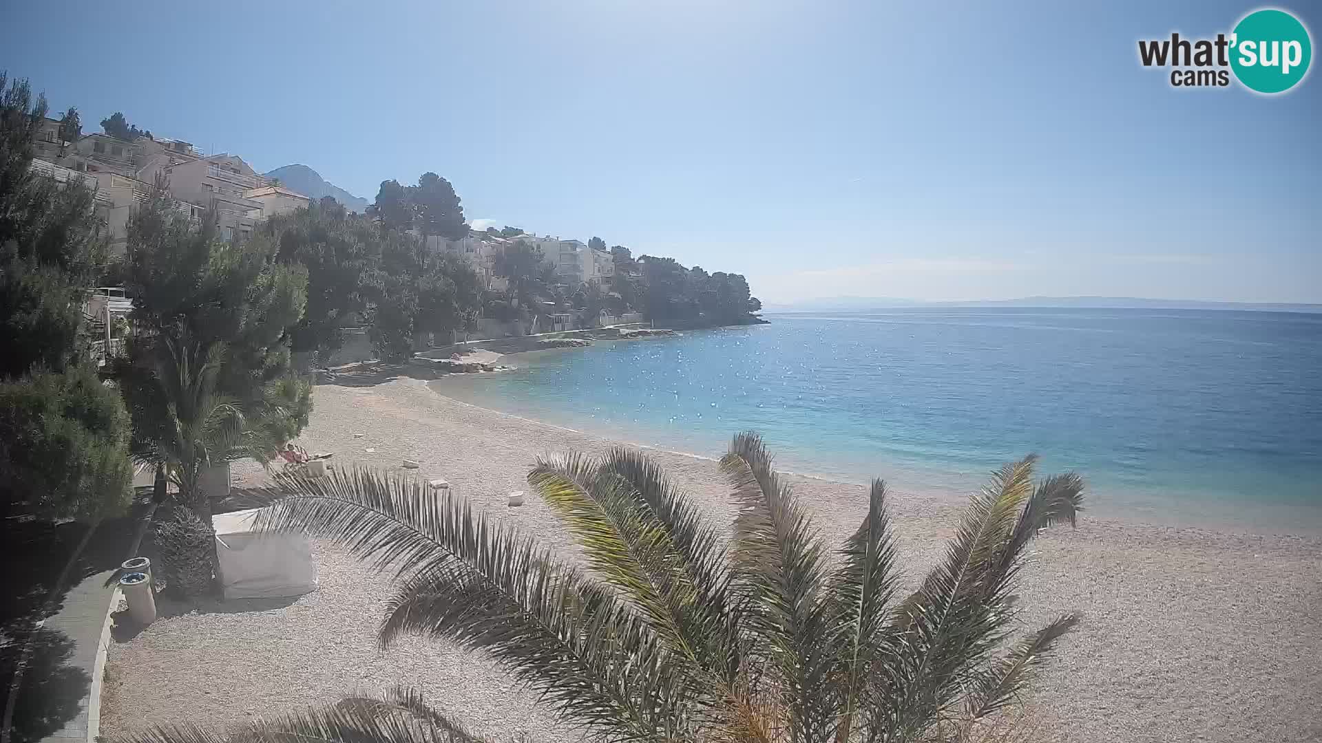 Webcam Plage Lučica Brela – Vue en direct sur la côte adriatique