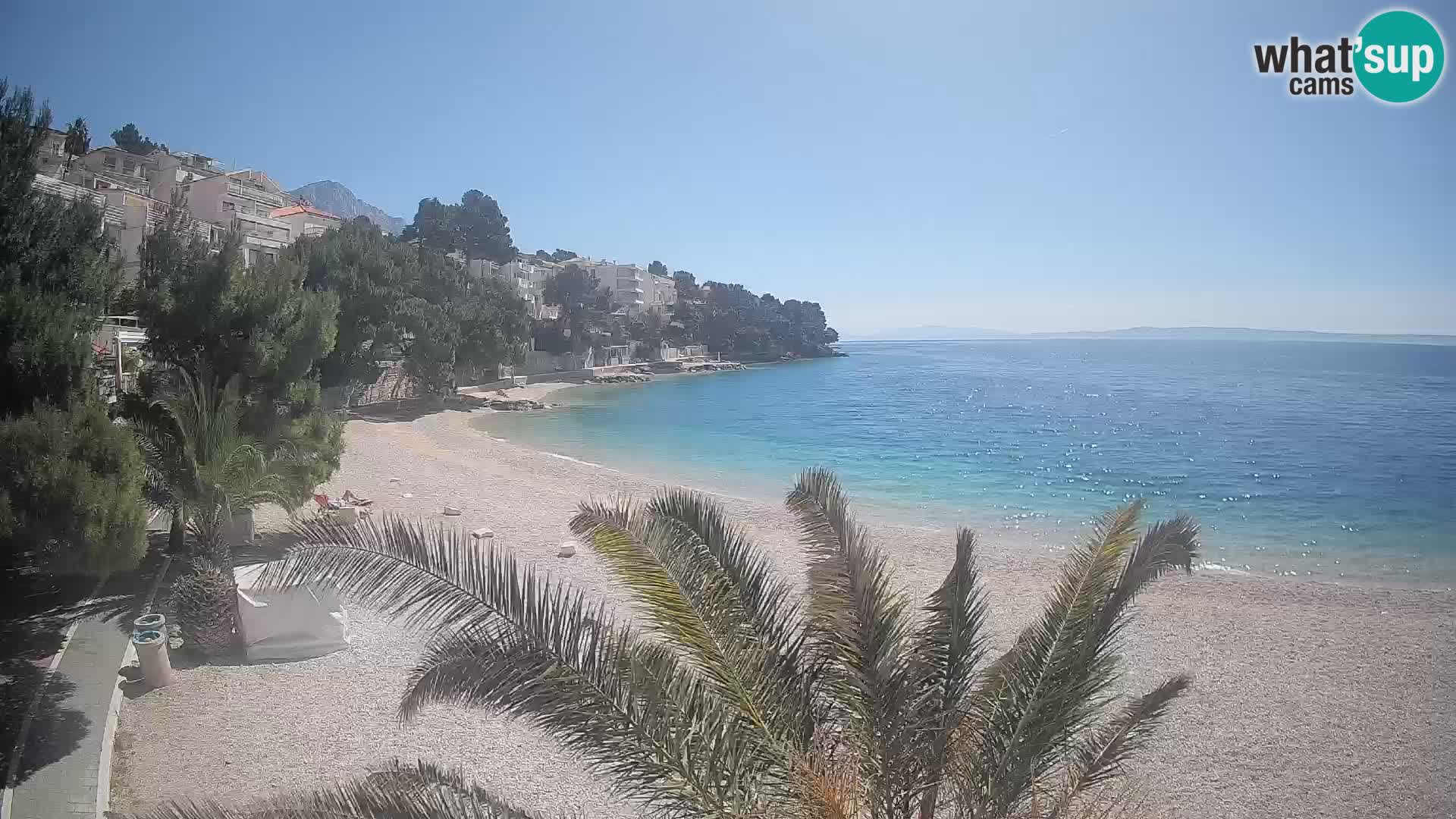 Webcam Playa Lučica Brela – Vista en directo de la costa adriática