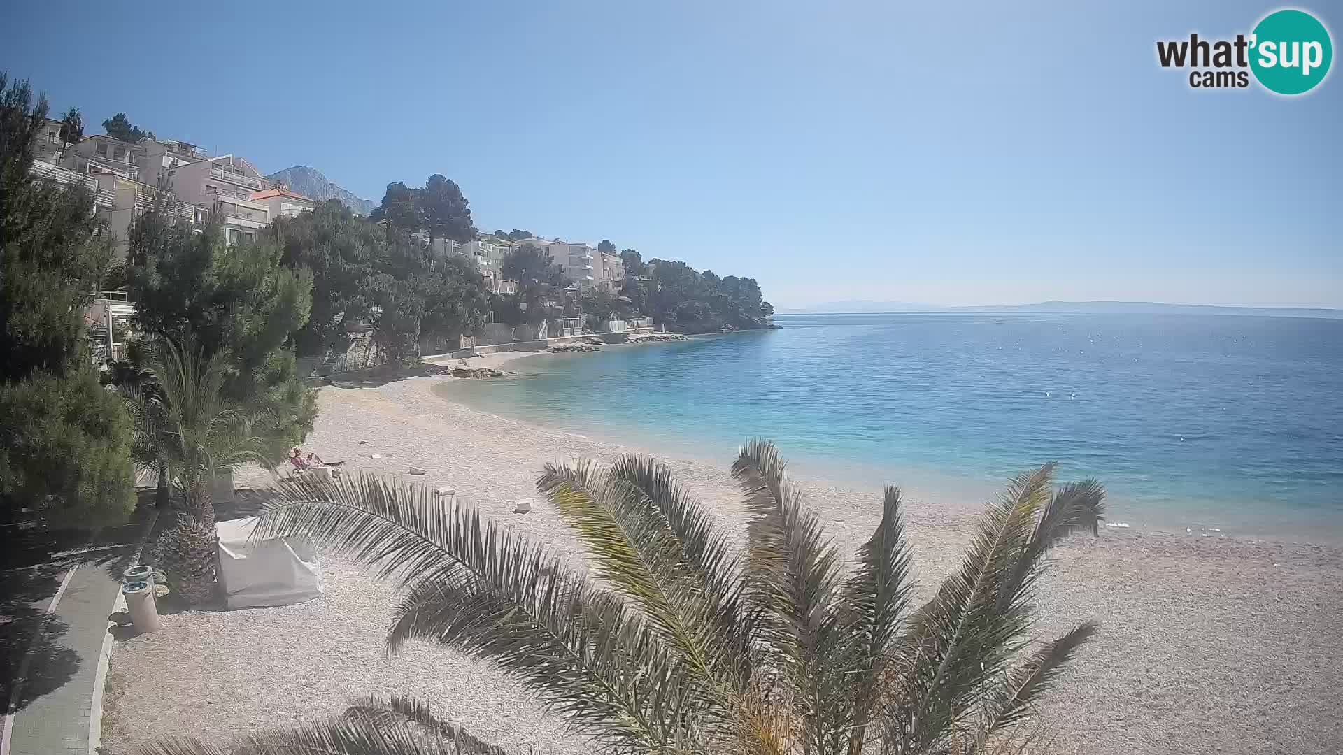 Webcam Plage Lučica Brela – Vue en direct sur la côte adriatique