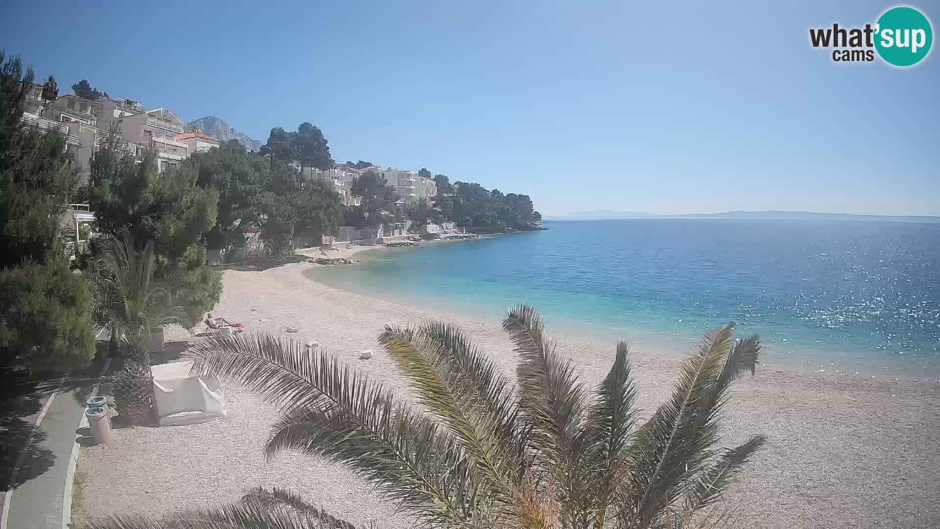 Webcam Spiaggia Lučica Brela – Vista live sulla costa adriatica