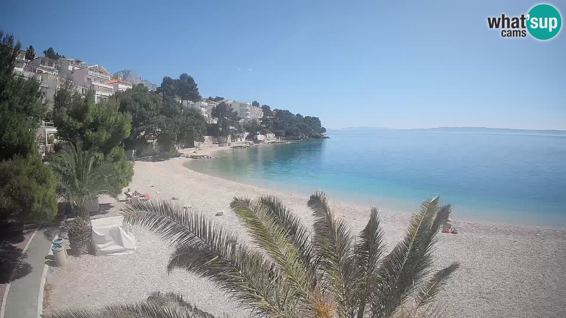 Webcam Spiaggia Lučica Brela – Vista live sulla costa adriatica