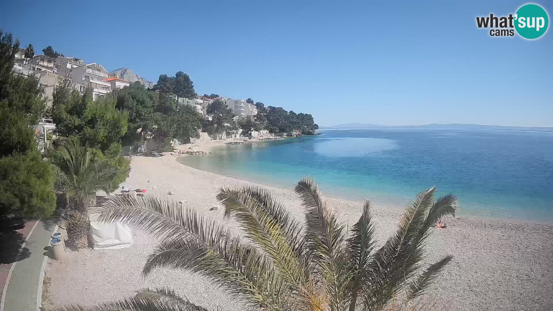 Webcam Lučica Beach Brela – Live View from the Adriatic Coast