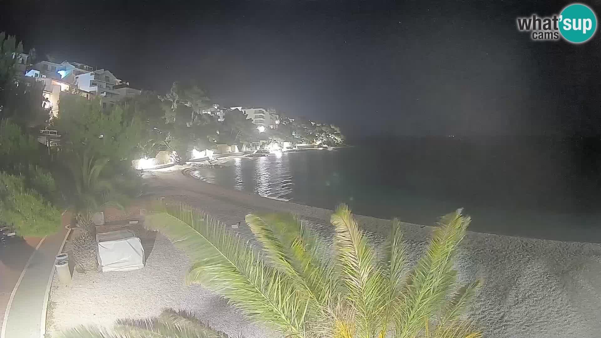 Webcam Lučica Strand Beach Brela – Liveblick von der Adriaküste