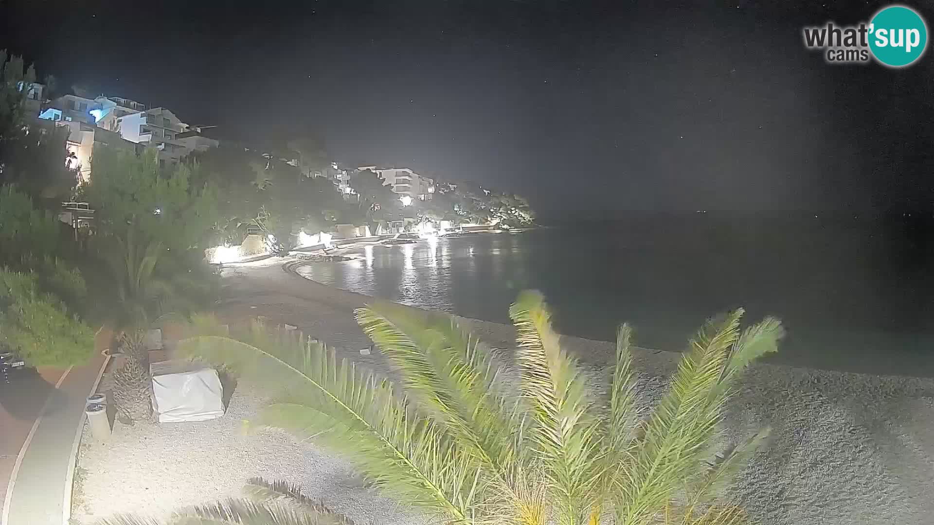 Webcam Plage Lučica Brela – Vue en direct sur la côte adriatique